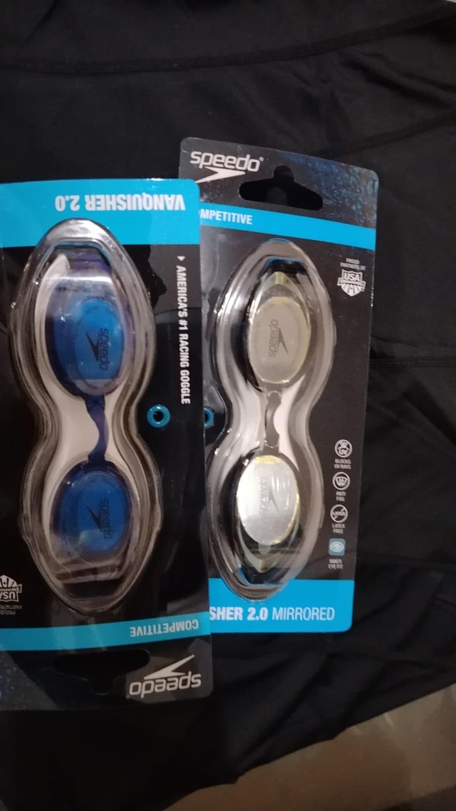 Speedo unisex-adult Swim Goggles Vanquisher customer photo 1