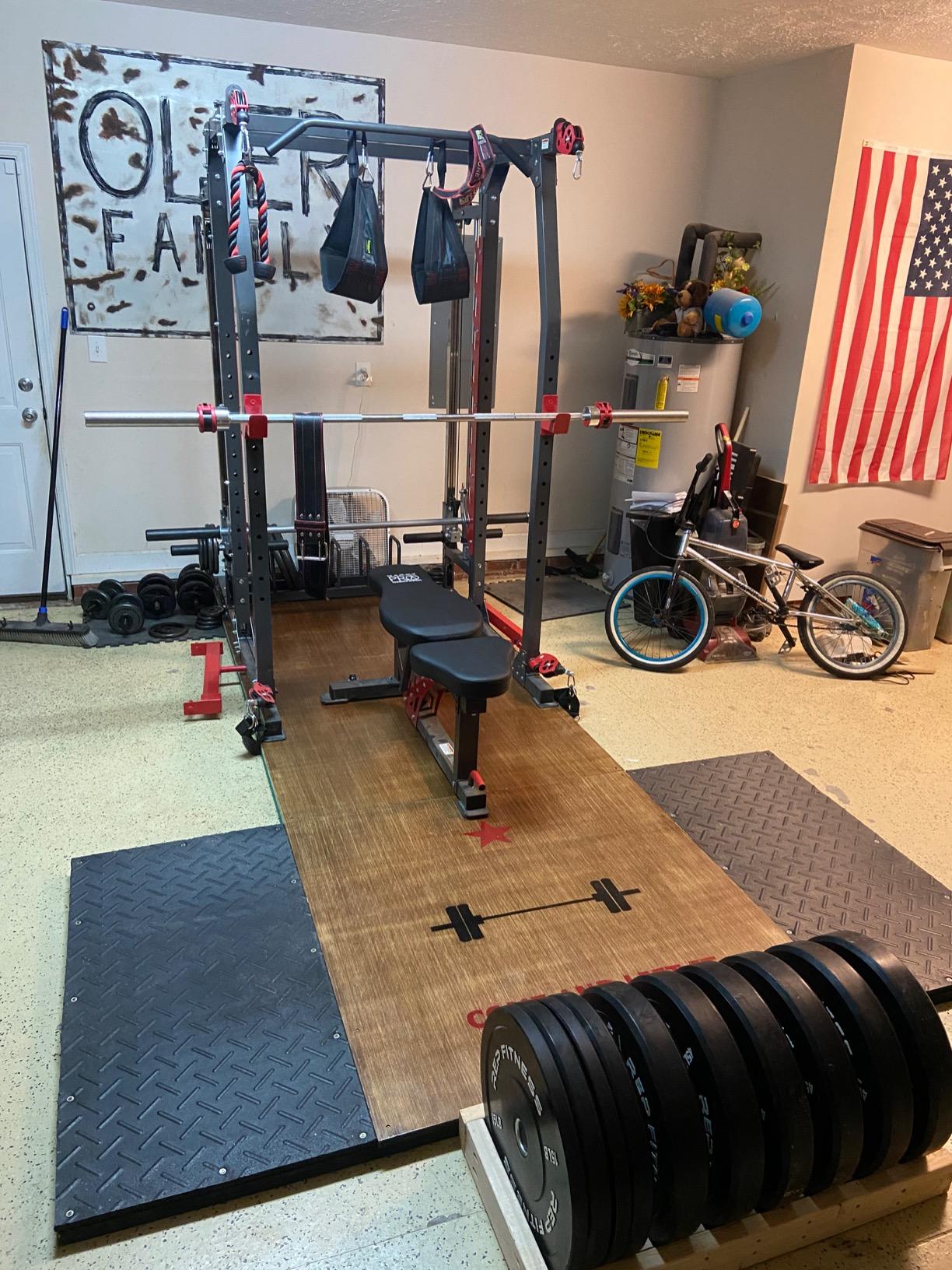 REP Fitness Rubber Bumper Plates, 5Lb to 370 lb Set Pairs, Olympic Standard Weights, Shock Absorbing Low Bounce Design customer photo 2