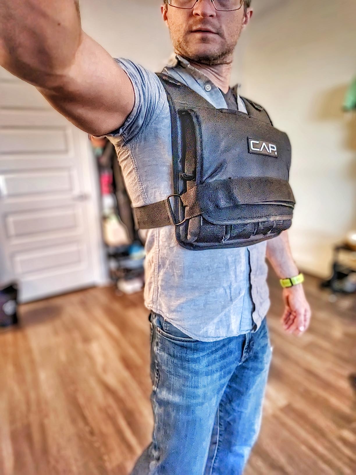 CAP Adjustable Weighted Vest 20-150 lbs for Strength Training, Running & Workouts, Weight Vest for Men & Women, Fitness Training Vest customer photo 2