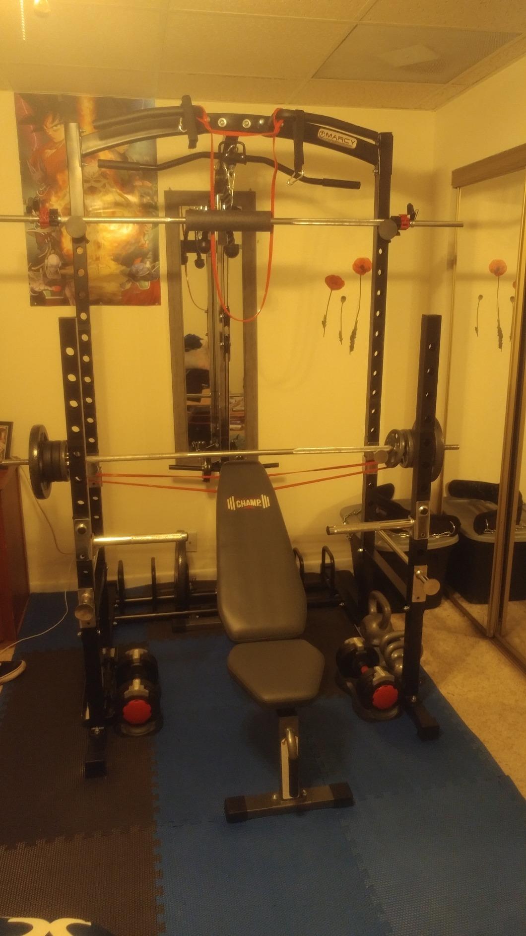 Marcy Strength Training Home Gym Cage with Pulley System for Weightlifting, Bodybuilding, Full Body Workout Equipment for Home Exercise customer photo 2