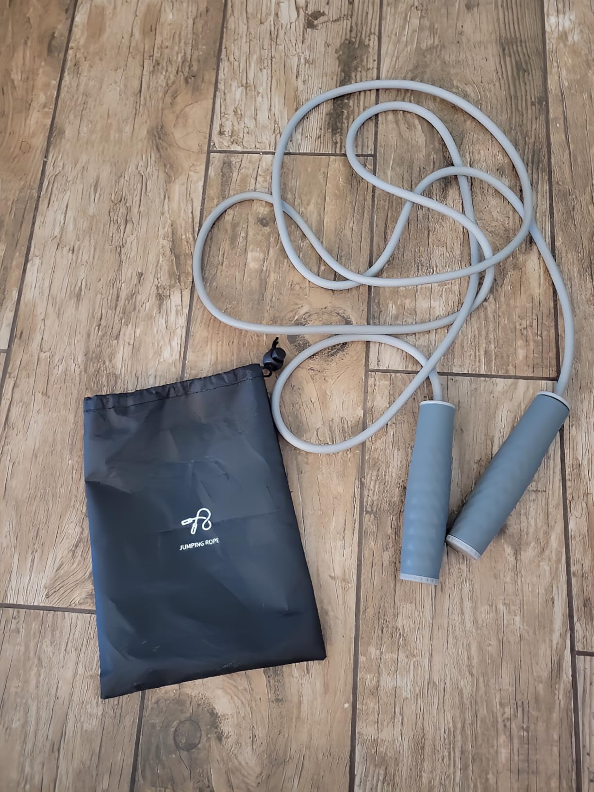Weighted Jump Rope Workout-1LB Professional Skipping Rope with Adjustable Length and Silicone Comfortable Grips,Heavy Jumpropes Adults Fitness Women Men,Cardio Boxing Endurance Training Exercise customer photo 1