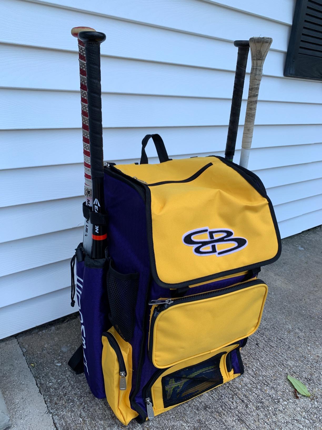 Boombah Superpack Bat Pack - Backpack Version (no wheels) - Holds up to 4 Bats - For Baseball or Softball customer photo 2