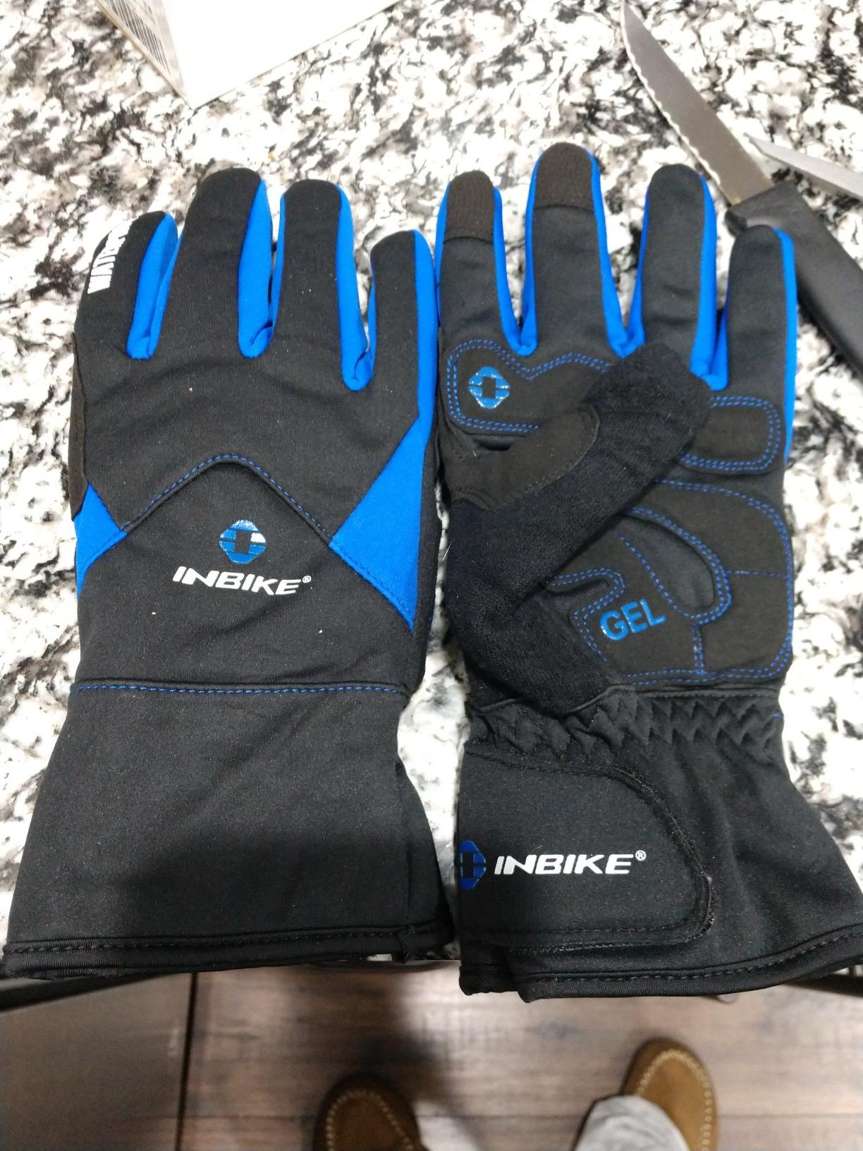Winter Cycling Gloves for Men Women Cold Weather Thermal Windproof Gel Bike Gloves Touch Screen customer photo 1
