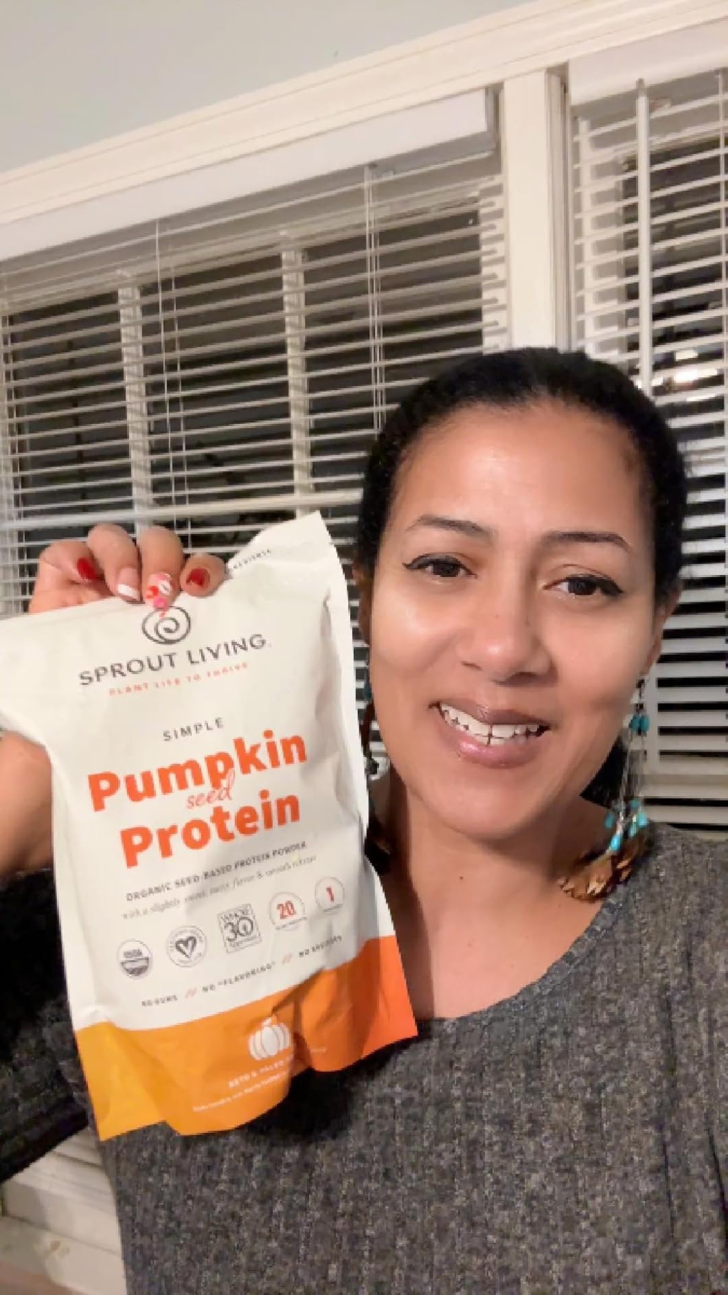 Sprout Living Organic Pumpkin Seed Protein Powder, Unflavored, 20 Grams of Plant Based Protein Powder Without Artificial Sweeteners, Non Dairy, Non-GMO, Vegan, Gluten Free (1 Pound, 15 Servings) customer photo 1