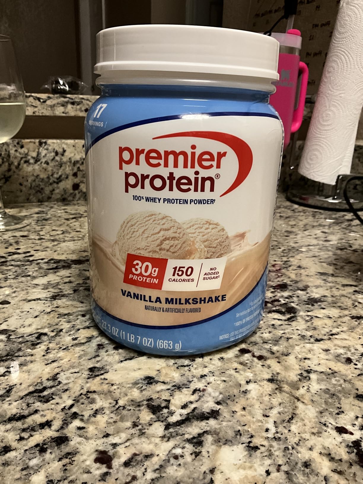 Premier Protein Powder, Vanilla Milkshake, 30g Protein, 1g Sugar, 100% Whey Protein, Keto Friendly, No Soy, Gluten Free, 23.3 oz (17 Servings) customer photo 2