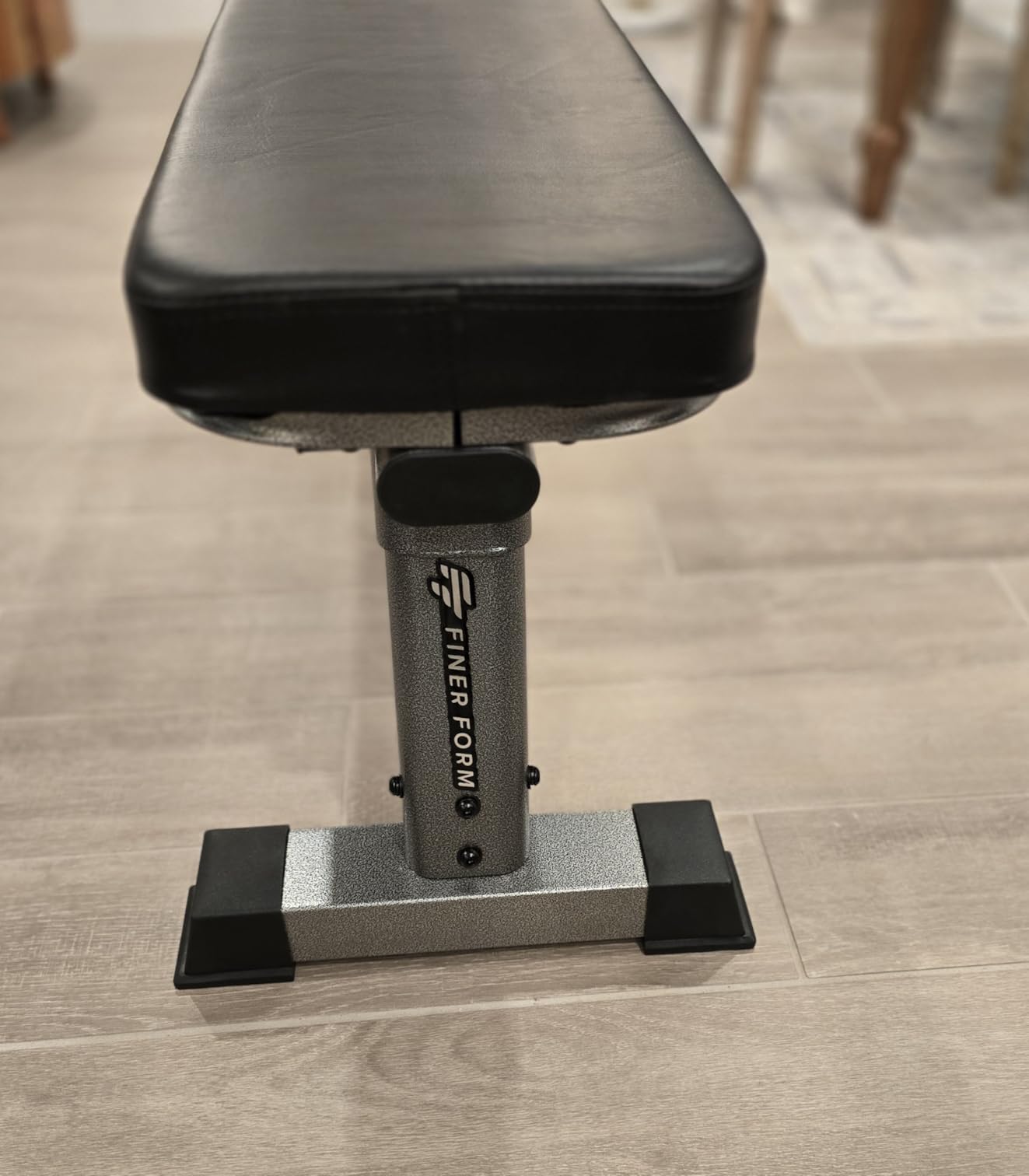 Finer Form Gym Quality Foldable Flat Bench for Multi-Purpose Weight Training and Ab Exercises - Free PDF Workout Chart Included customer photo 2
