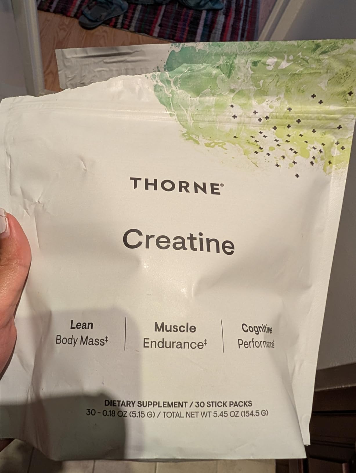 THORNE Creatine - Micronized Creatine Monohydrate Powder - Support for Muscles & Cognitive Function - for Women & Men - Unflavored - NSF Certified for Sport - 5 g per Serving - 90 Servings customer photo 1