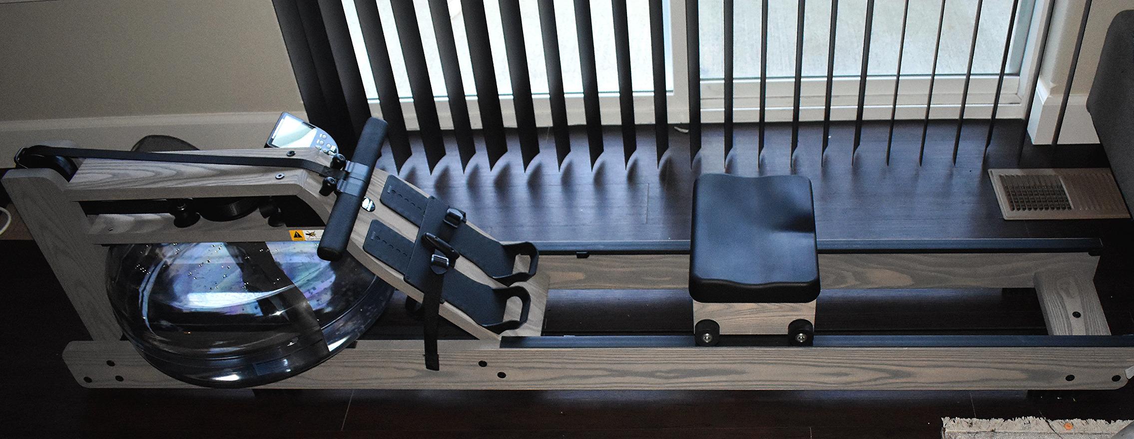 Water Rower Rowing Machine for Home Use | Solid Ash Wood Rower | Water Resistance with Smooth Natural Feel | Full Body Low Impact Cardio Trainer | Upright Space Saving Storage customer photo 1