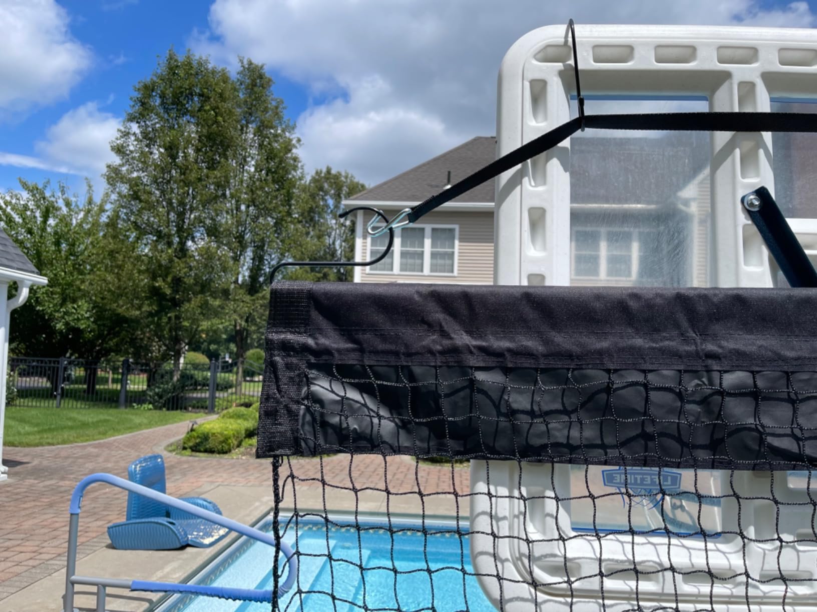 Hathaway Rebounder Basketball Return System for Shooting Practice - Heavy-Duty Polyester Net, Fade-Resistant Outdoor Design, Refillable Anchor Weights for 48-60 Inch Basketball Hoop - Black Finish customer photo 1