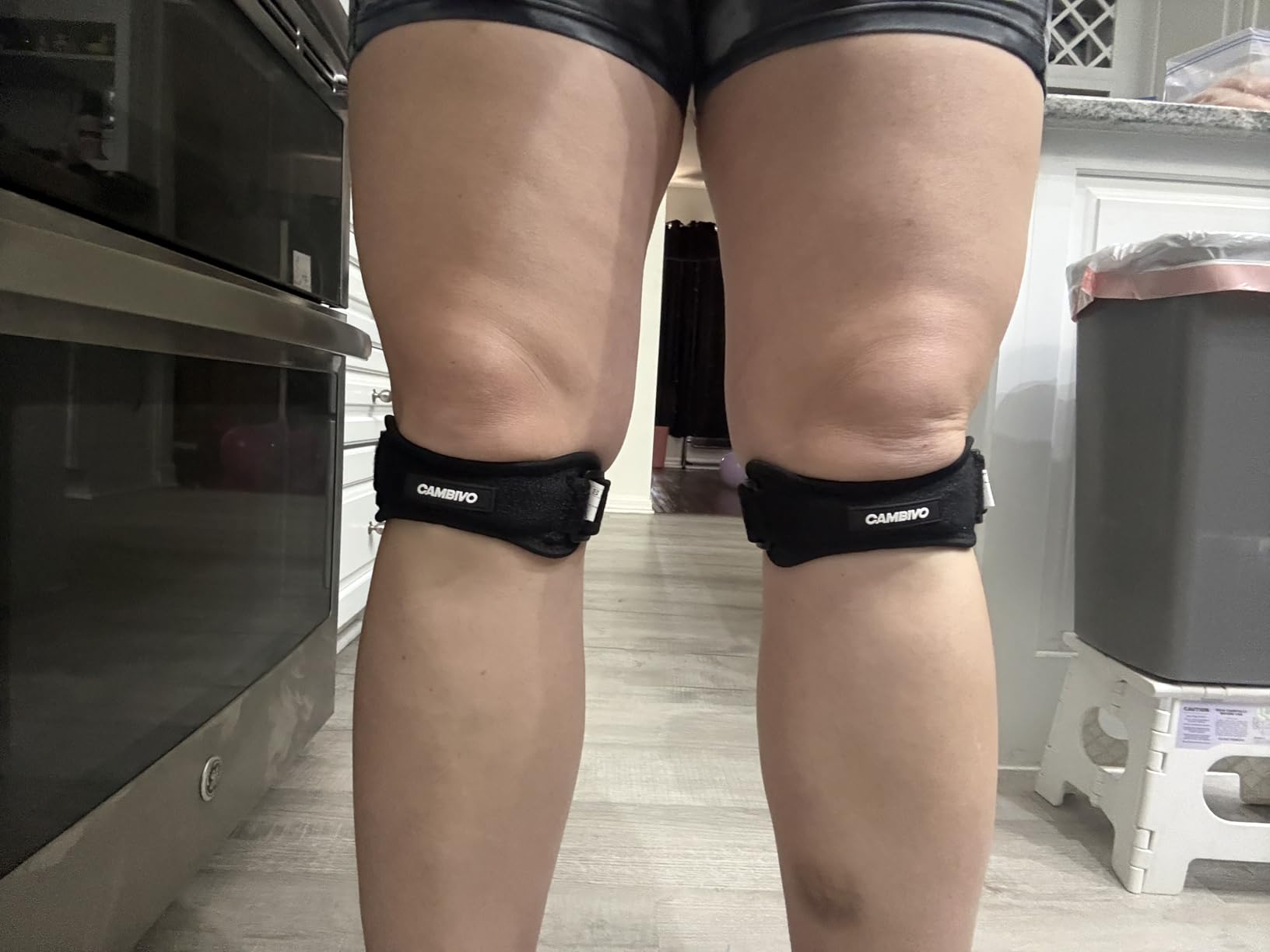 CAMBIVO 2 Pack Patella Tendon Knee Straps, Knee Brace for Women & Men with Extra Straps, Patella Bands for Pain Relief, Osgood Schlatter, Jumper's Knee, Tendonitis, Running, Basketball, Volleyball customer photo 2
