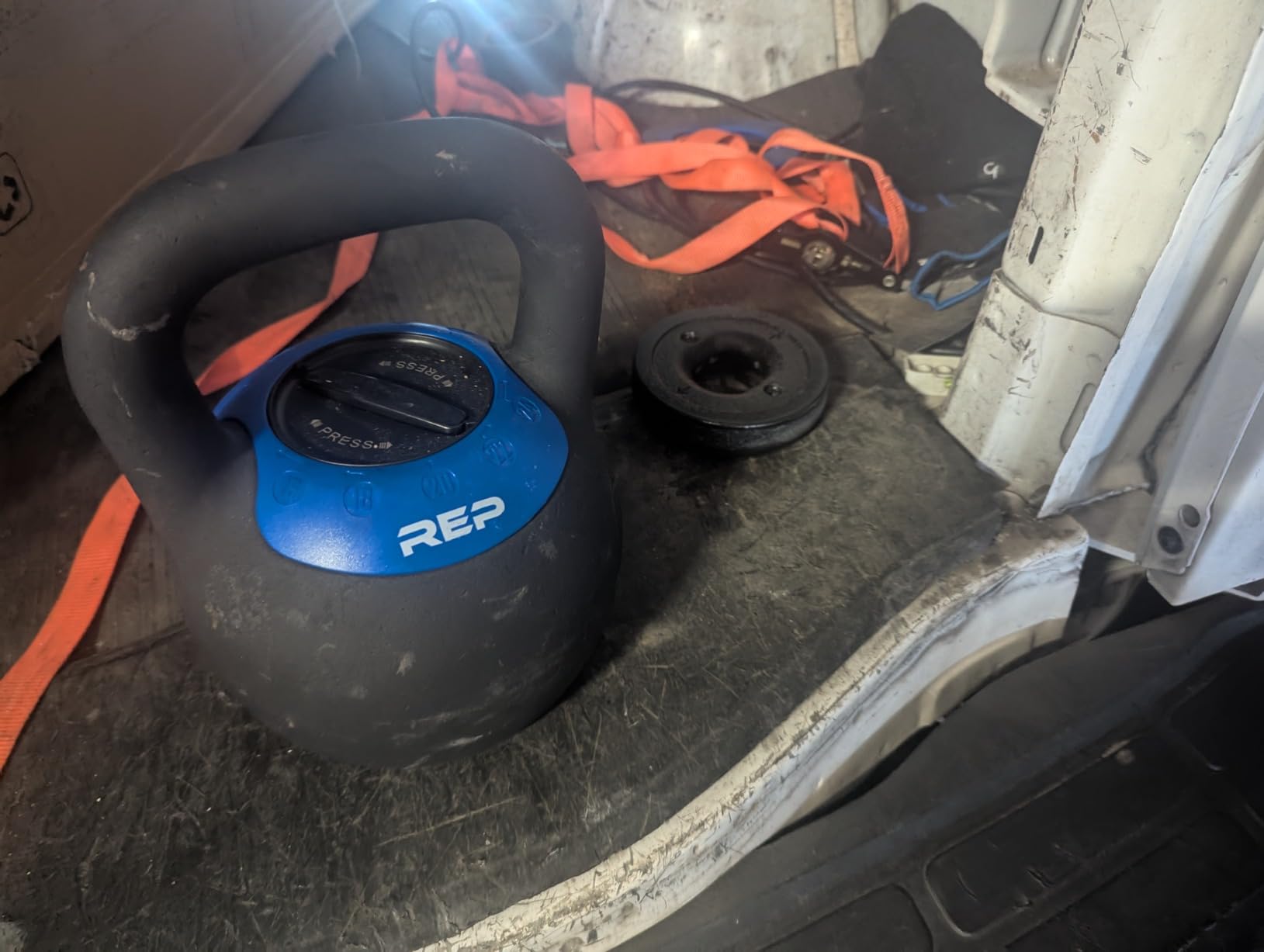 REP Fitness Adjustable Kettlebell | Weight Set for Home Gym | Compact Steel Bell with Ergonomic Handle | 20-40 lb Variable Options customer photo 2