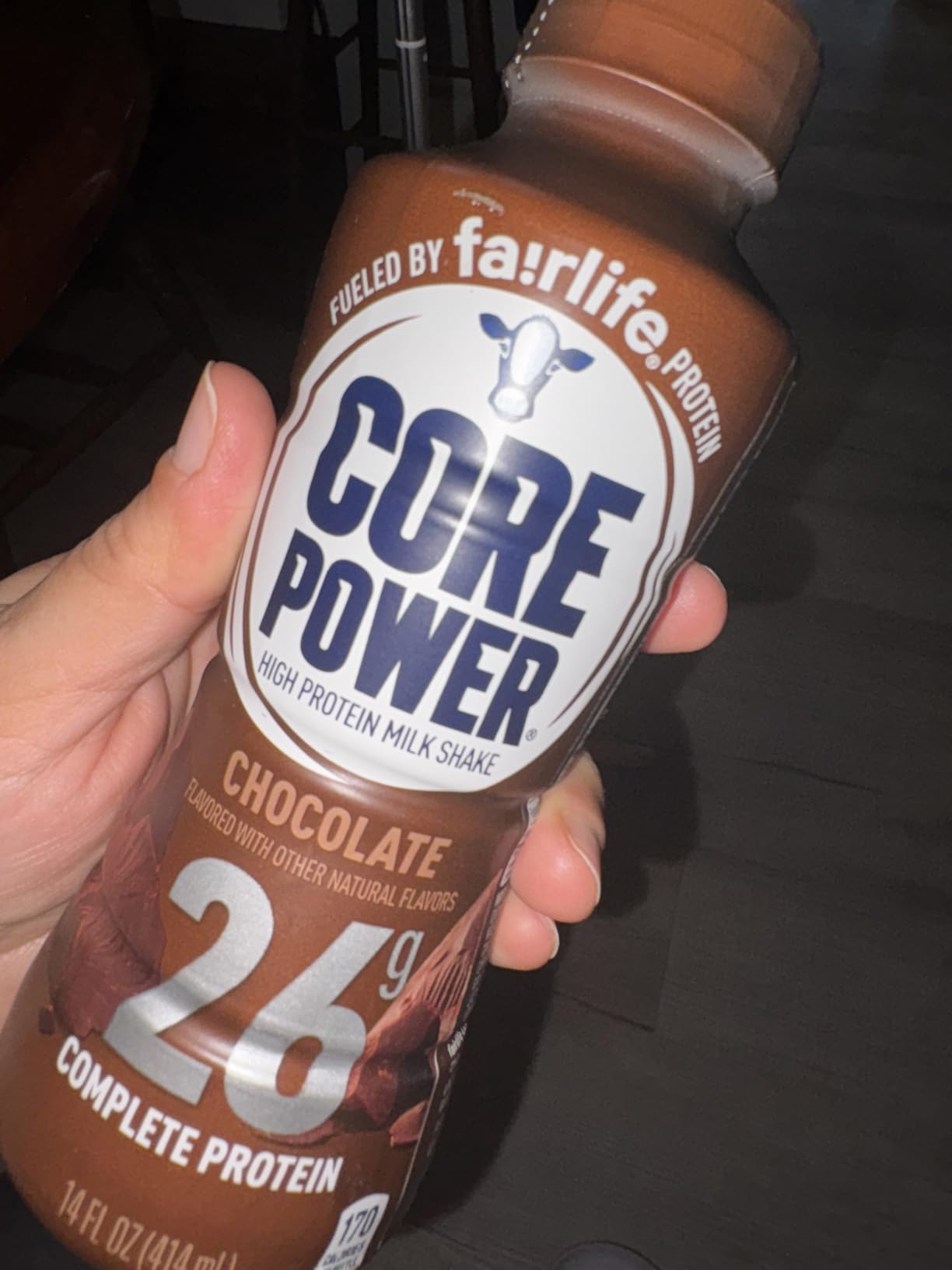 Core Power Protein Shake, Chocolate, 26g Bottle, 14oz, 12 Pack customer photo 2