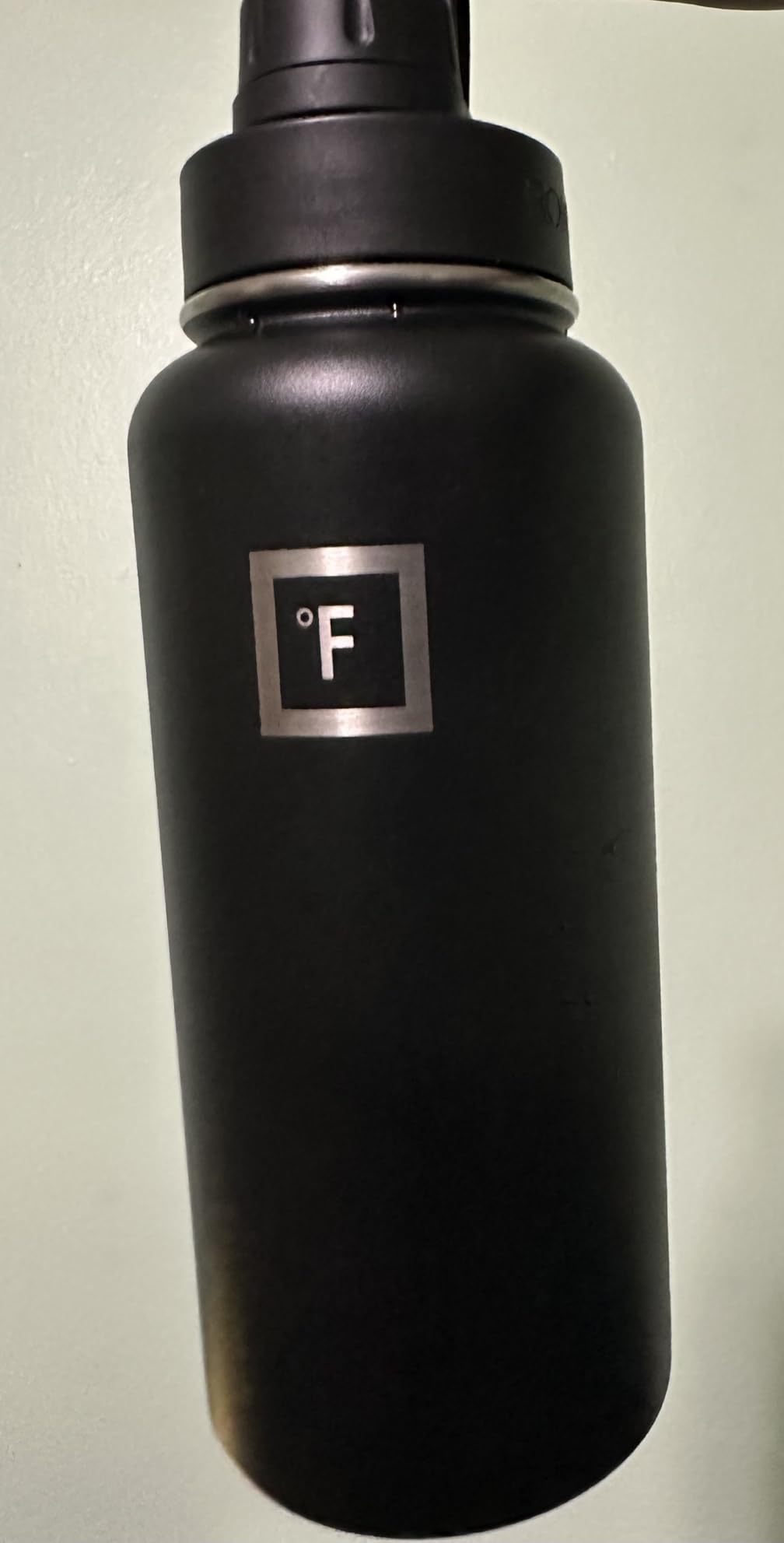 IRON FLASK Camping & Hiking Hydration Flask with Straw, Wide Mouth Insulated Stainless Steel Sports Water Bottle - 32 oz Midnight Black customer photo 1