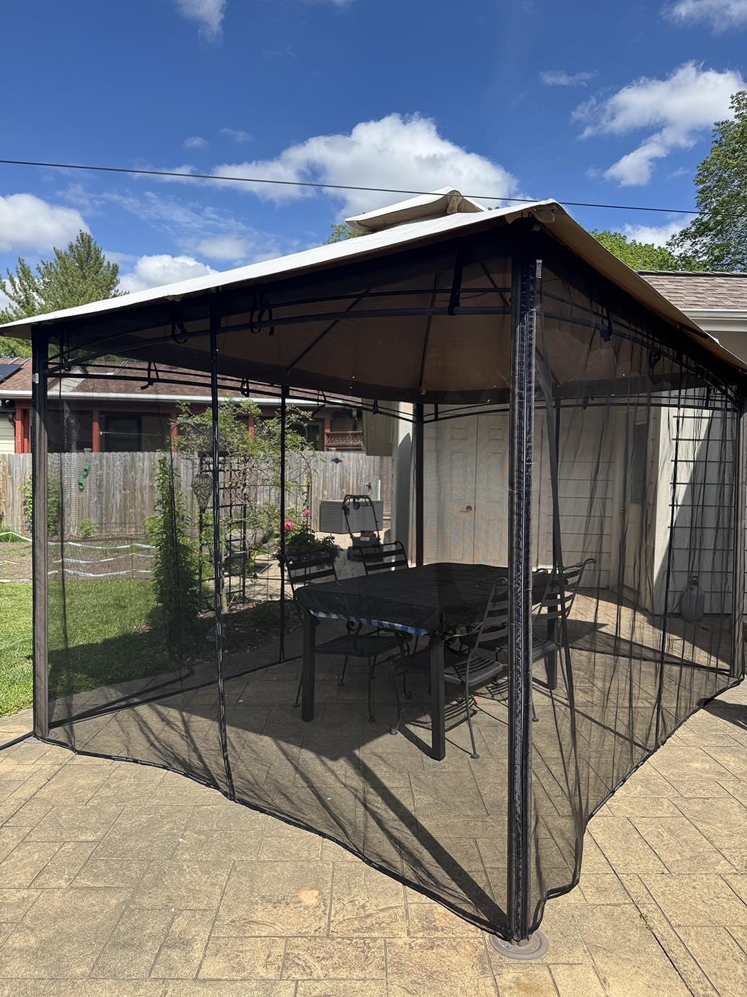 Garage Door Screen, 16x7 Ft Magnetic Closure Heavy Duty Weighted Bottom Garage Screen Doors for 2 Car Garage, Fiberglass Mesh Anti Annoying Animal Out customer photo 1