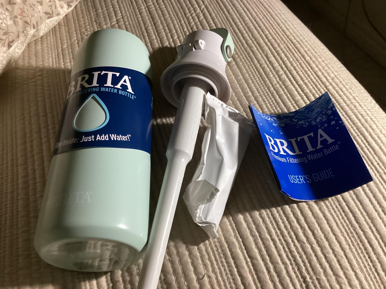Brita Stainless Steel Premium Filtering Water Bottle, BPA-Free, Reusable, Insulated, Replaces 300 Plastic Water Bottles, Filter Lasts 2 Months, Glacier - 20 oz customer photo 2