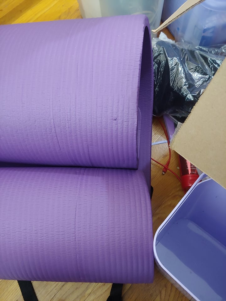 BalanceFrom Yoga Mat, 1-Inch Extra Thick High Density Exercise Mat, Anti-Tear Exercise Yoga Mat with Carrying Strap, Suitable for Various Yoga Exercises, Multiple Colors customer photo 1