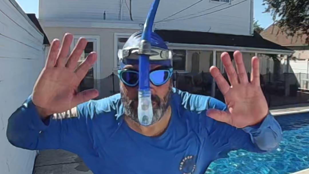 Swim Snorkel for Lap Swimming,Adult Swimmers Snorkeling Gear for Swimming Snorkel Training in Pool and Open Water,Snorkle Center Mount Silicone Mouthpiece One-Way Purge Valve customer photo 1
