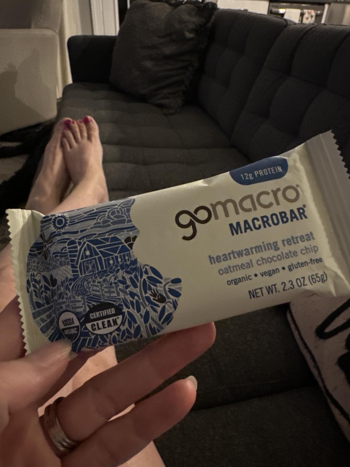GoMacro MacroBar Organic Vegan Protein Bar - Oatmeal Chocolate Chip - 12 Count, 2.3 Ounce customer photo 1