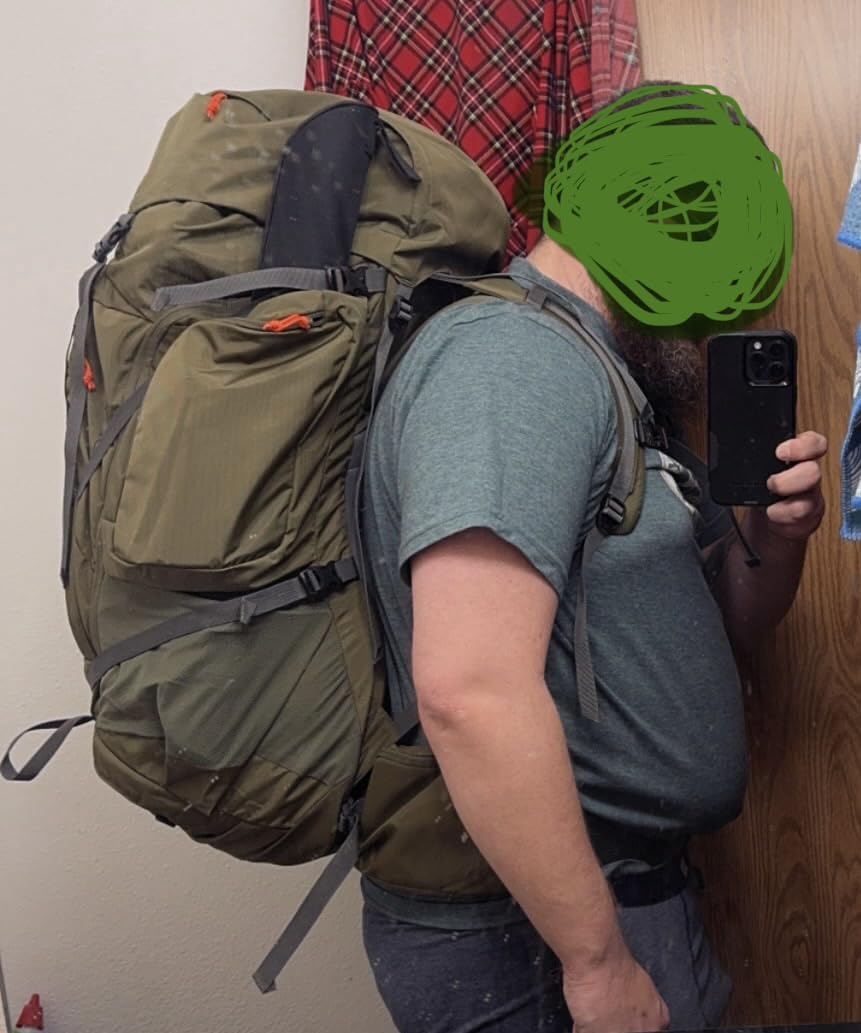 Kelty Coyote 60-105 Liter Internal Frame Backpack - Hiking, Backpacking, Travel, Hydration Compatible, Fully Adjustable (65L / Dark Olive) customer photo 1