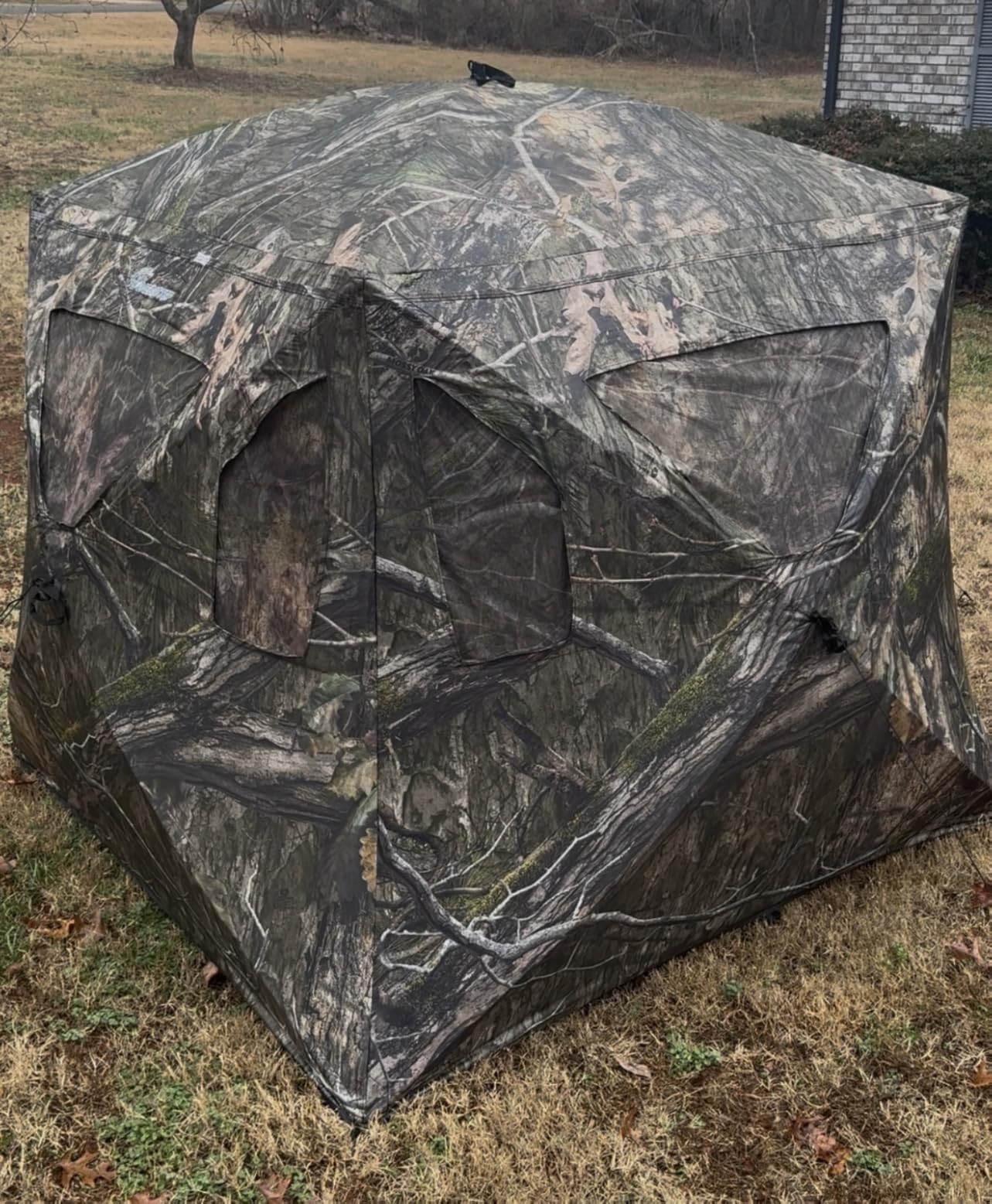 Ameristep Brickhouse Hunting Blind | 3-Person Ground Blind in Mossy Oak Break-Up Country customer photo 1