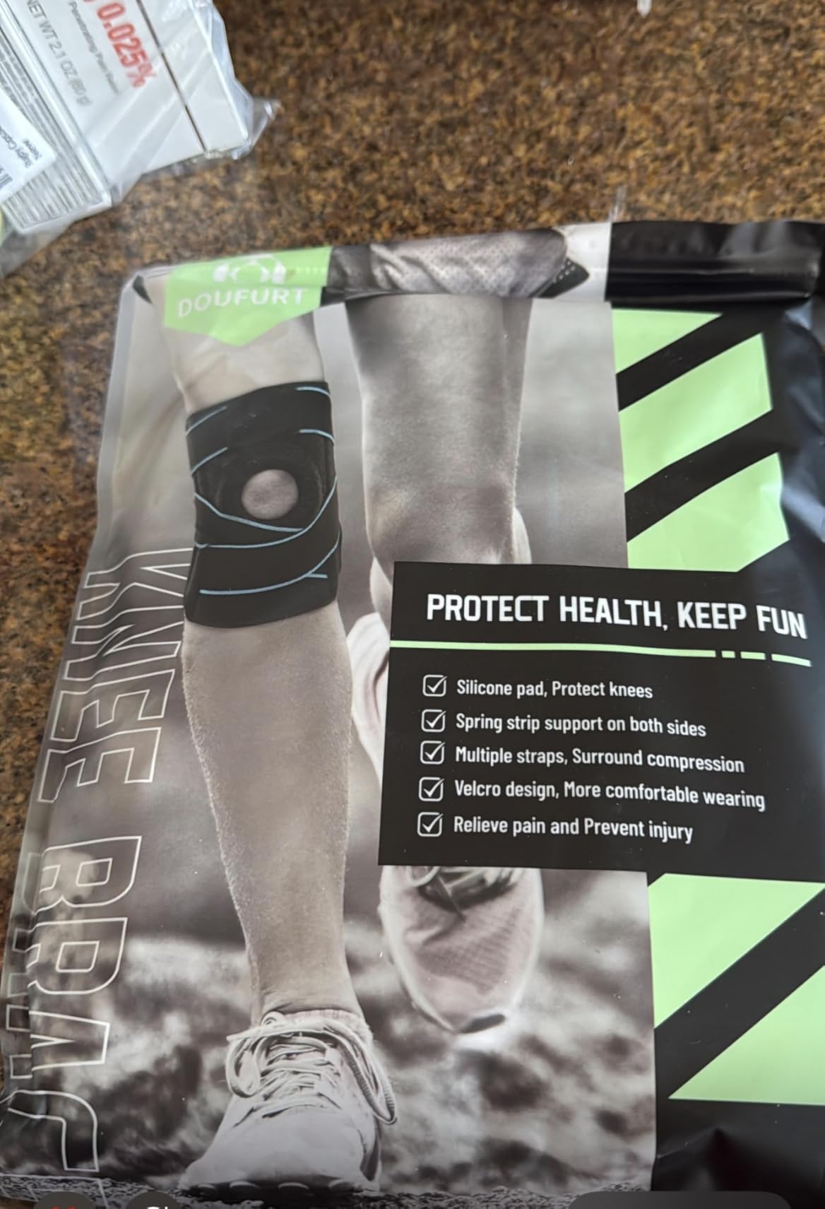 DOUFURT Adjustable Knee Brace Men Women Side Stabilizers & Patella Gel Pad | Plus Size Velcro Compression Brace Support for Recovery from Meniscus Tears, Arthritis, Knee Pain, ACL/MCL/LCL & Tendonitis customer photo 2