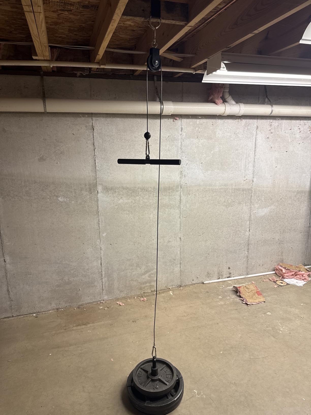 Mikolo Fitness LAT and Lift Pulley System, Dual Cable Machine(70'' and 90'') with Upgraded Loading Pin for Triceps Pull Down, Biceps Curl, Back, Forearm, Shoulder-Home Gym Equipment(Patent) customer photo 1