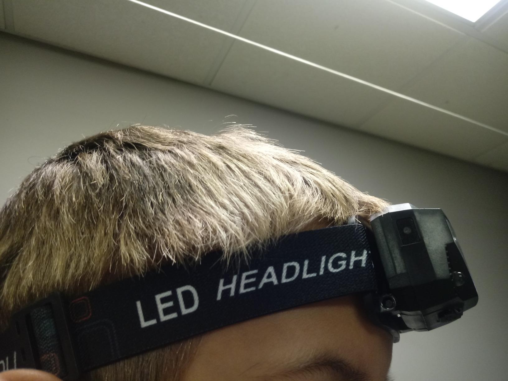 LHKNL Headlamp Flashlight, Lumen Ultra-Light Bright LED Rechargeable Headlight with White Red Light, 2-Pack Waterproof Motion Sensor Head Lamp, 8 Modes for Outdoor Camping Running Hiking Fishing customer photo 2