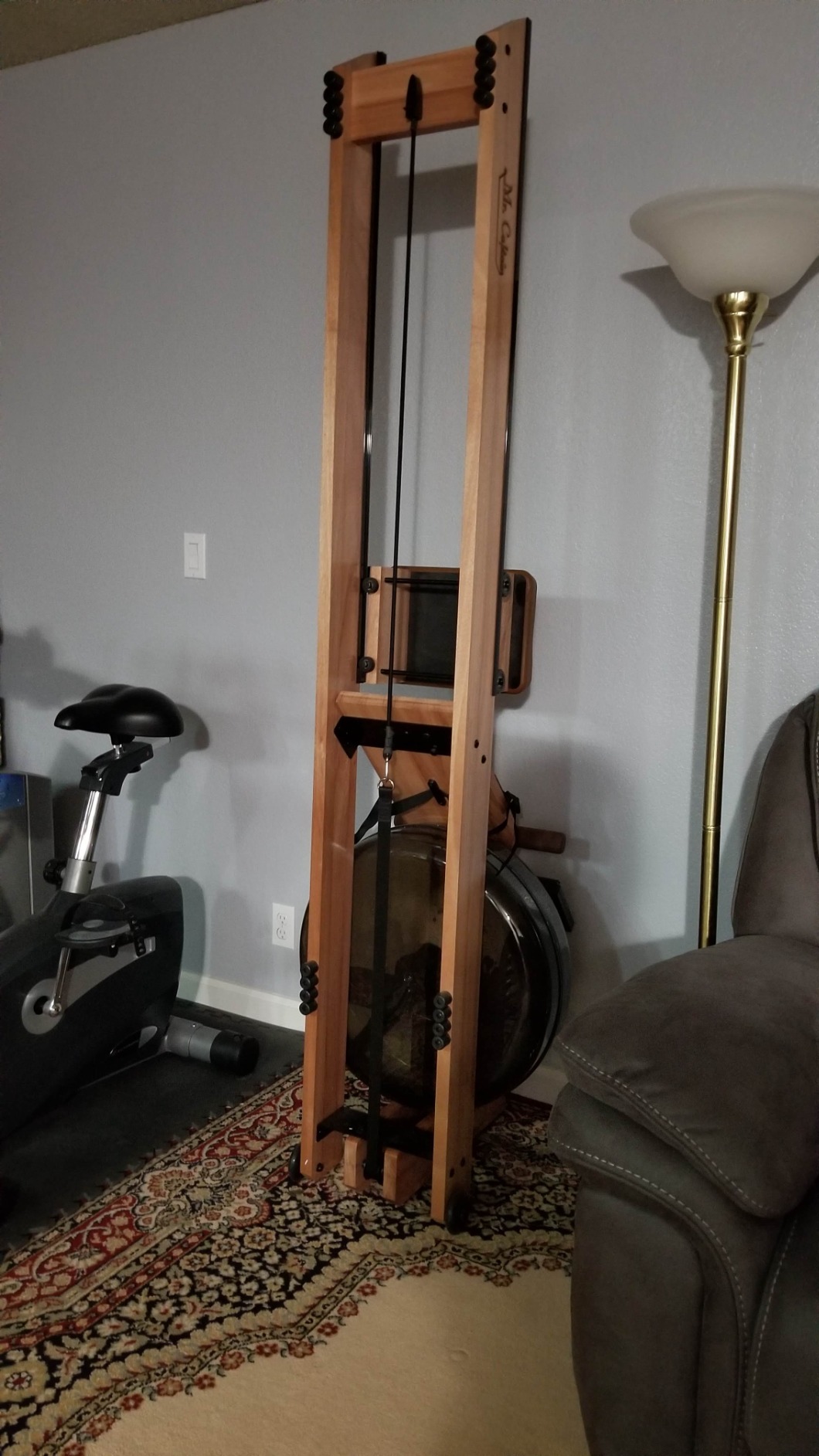 Water Rowing Machine for Home, Rower Machine 400LBS Weight Capacity with Dedicated Monitor & Comfortable Seat, Bluetooth APP customer photo 2
