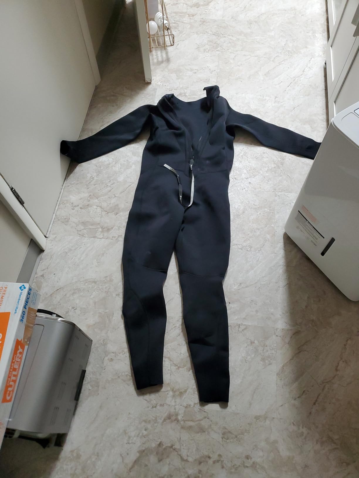 Dark Lightning Full Body Wetsuits for Men, Men's Wet Suit for Cold Water Swimming, Diving Surfing Snorkeling Kayaking Triathlon Wetsuit, 3/2mm customer photo 1