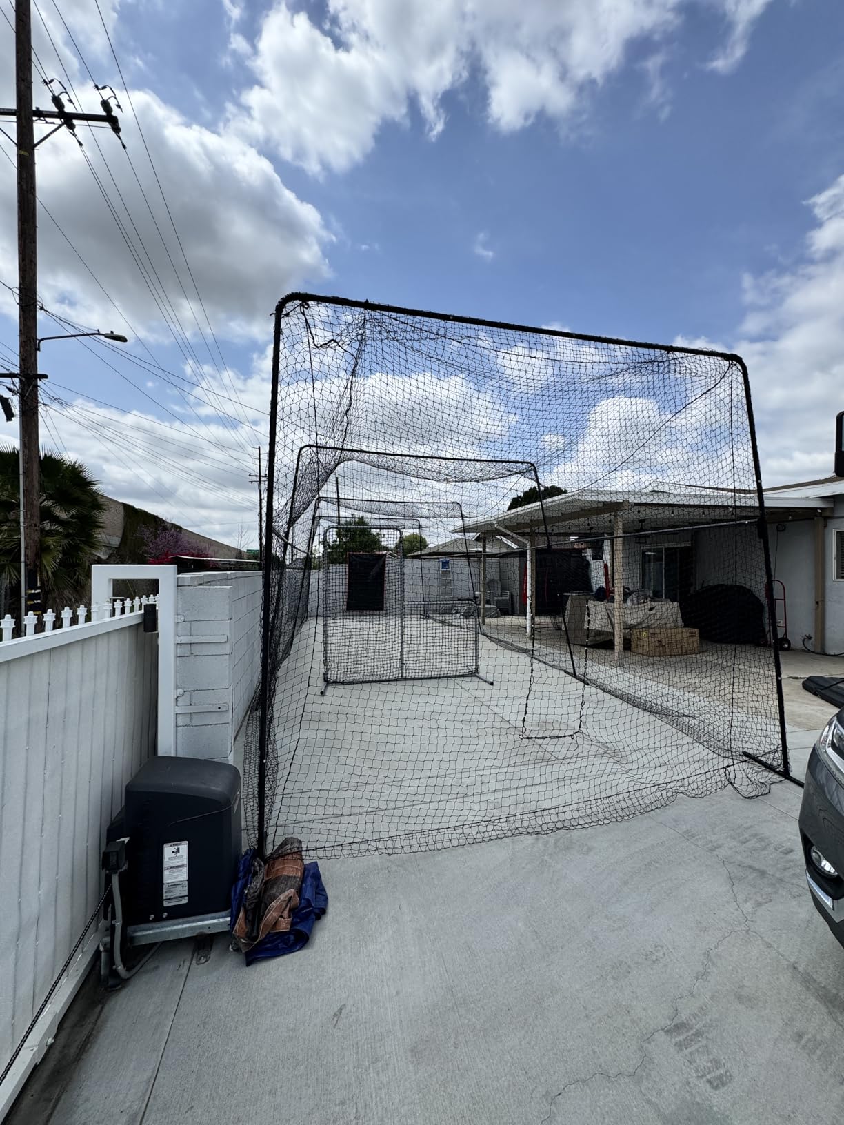 ANYTHING SPORTS 40 Foot Collapsable Batting Cage, Perfect Baseball Batting Cage, Softball Batting Cage, Complete Package with Frame and Netting. Freestanding Portable Batting Cage for Backyard customer photo 2