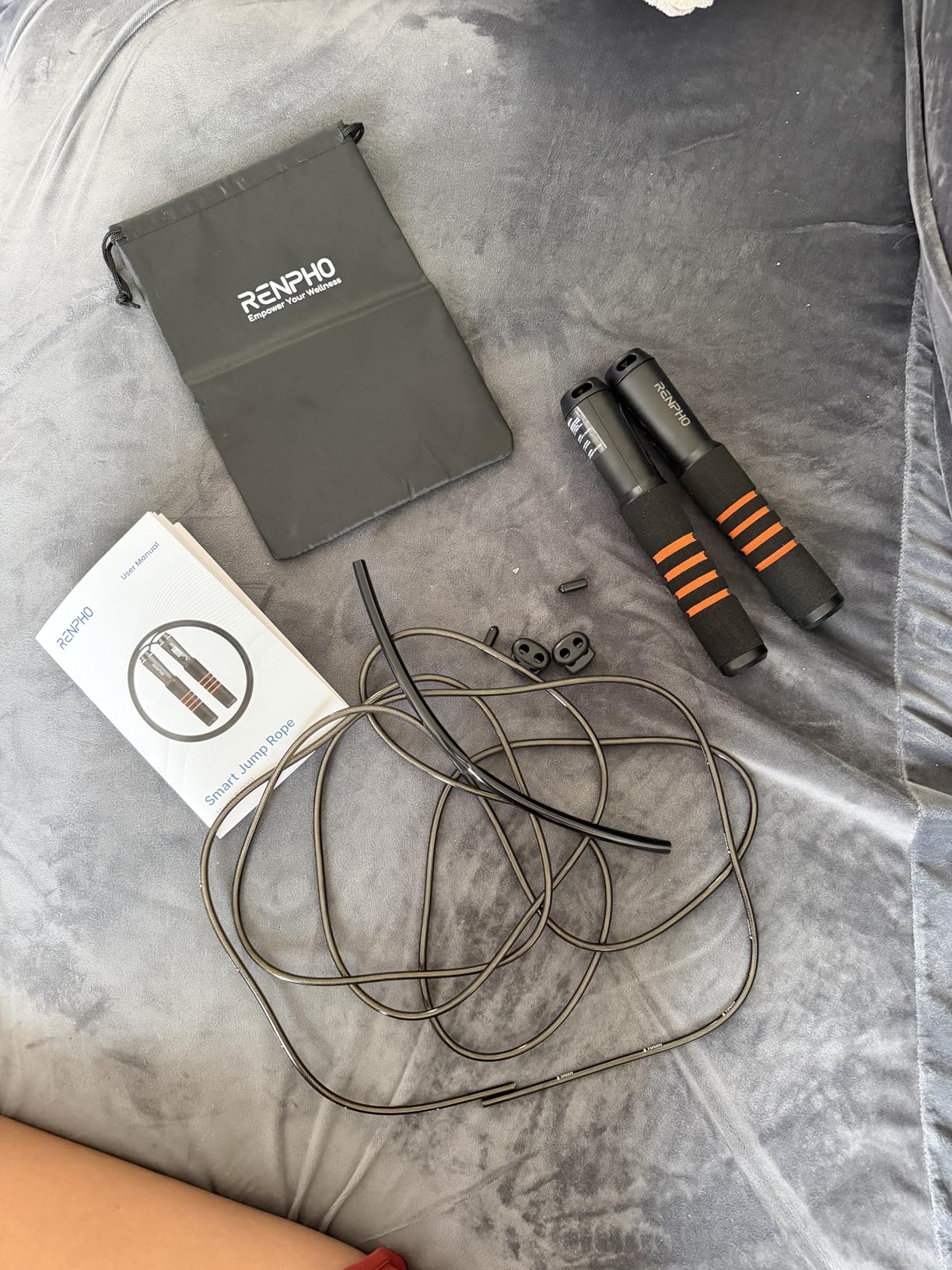 RENPHO Smart Jump Rope - APP Data Storage & Tracking & Analysis, Tangle-Free Jumping Rope for Men, Women, Skipping Rope with Counter, Adjustable workout Jump Ropes for Crossfit, Gym, MMA customer photo 1