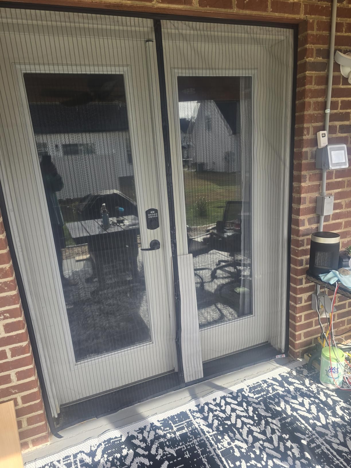UnBugs Garage Screen Doors for 2 Car Garage - Fits Double Garage Doors up to 16 Feet Wide x 7 Feet Tall MAX - Pet & Kid Friendly, Self-Closing - Hands Free Magnet Closure Keeps Bugs Out & Breeze in customer photo 2