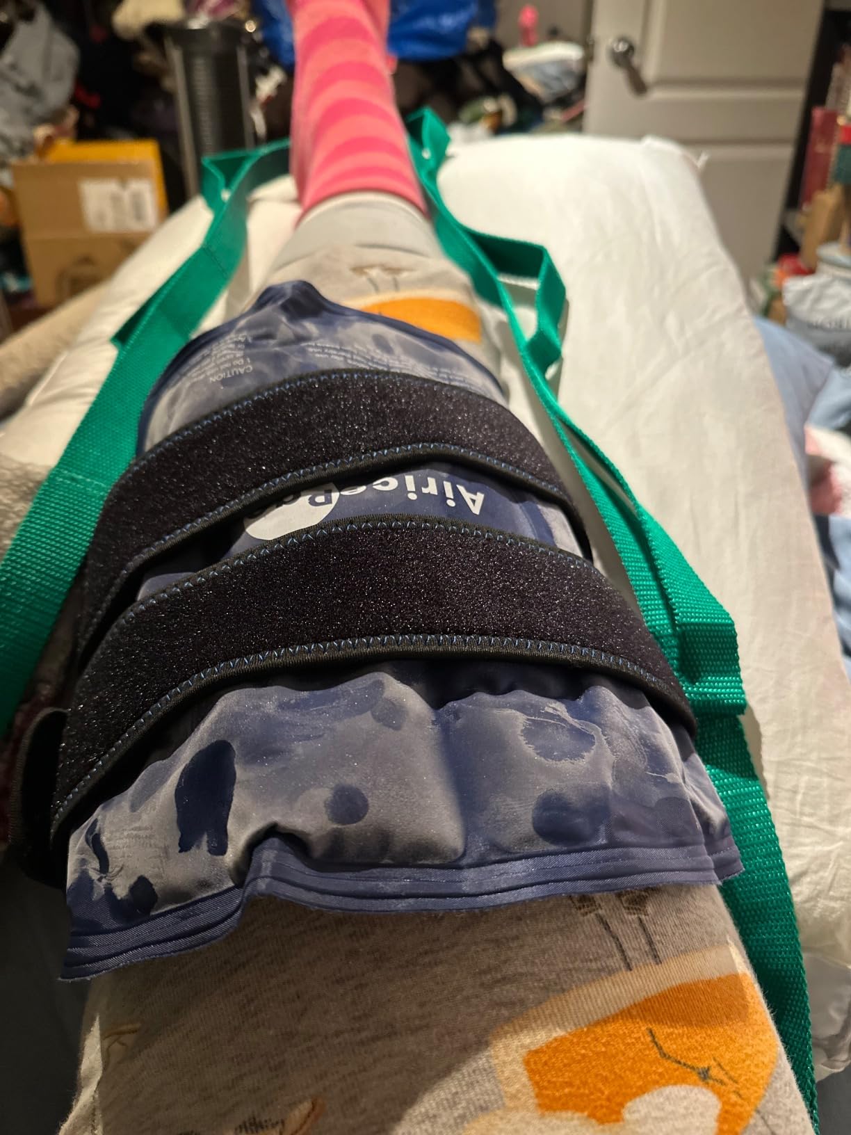 Trideer Stretching Strap with Loops & Leg Lifter, Non-Elastic PT-Style Physical Therapy Strap for Knee Replacement Rehab, Hamstring, Calf & Back Stretcher Mobility, Hip, Shoulder & Yoga customer photo 1