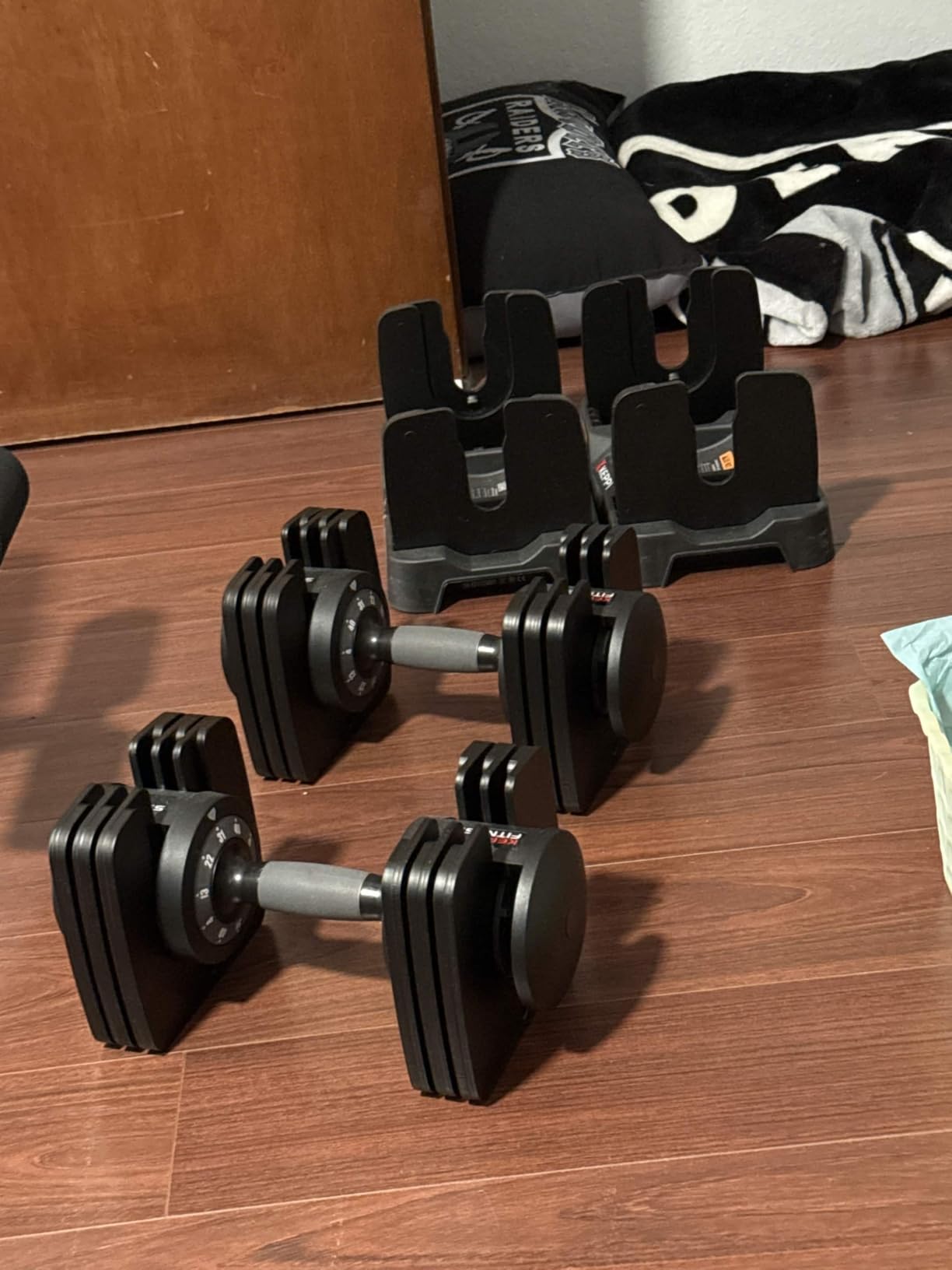 Keppi Adjustable Dumbbells Set-25lb/40lb/55lb/60lb, Anti-Slip Metal Fast Adjust Weight Handle, Exercise & Fitness for Full Body Workout customer photo 1