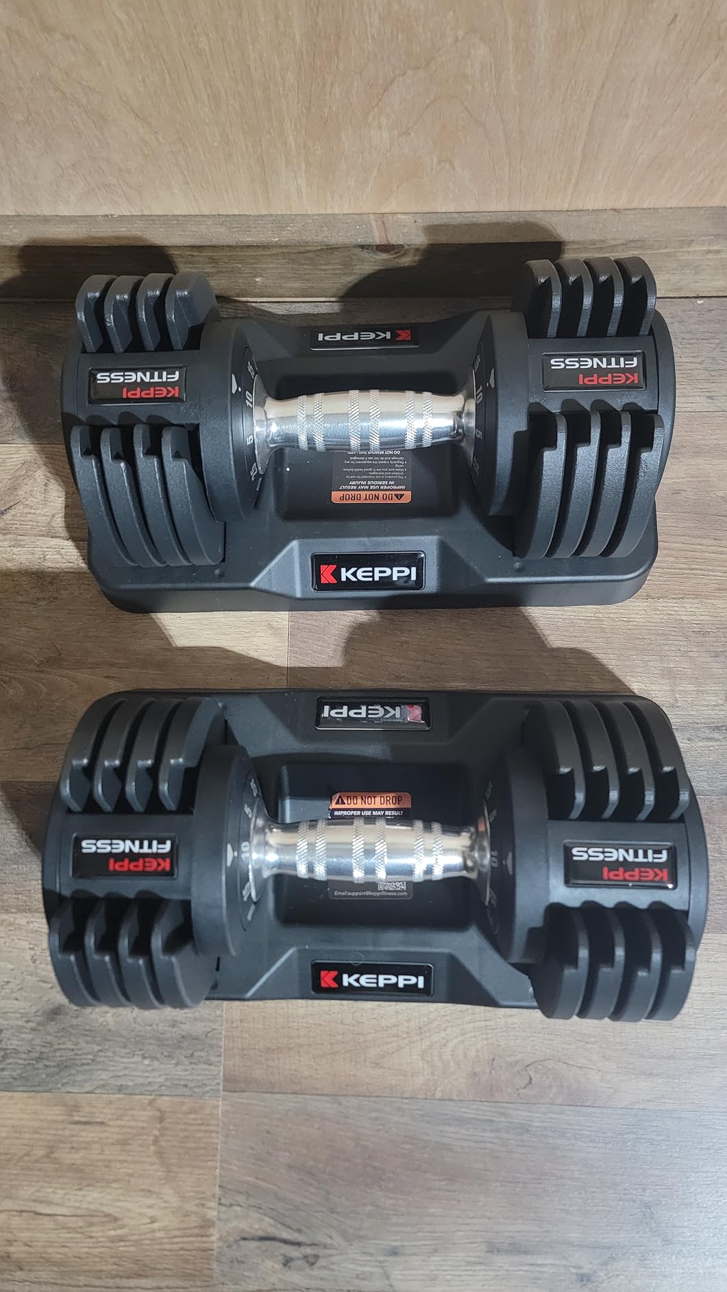Keppi Adjustable Dumbbells Set-25lb/40lb/55lb/60lb, Anti-Slip Metal Fast Adjust Weight Handle, Exercise & Fitness for Full Body Workout customer photo 2