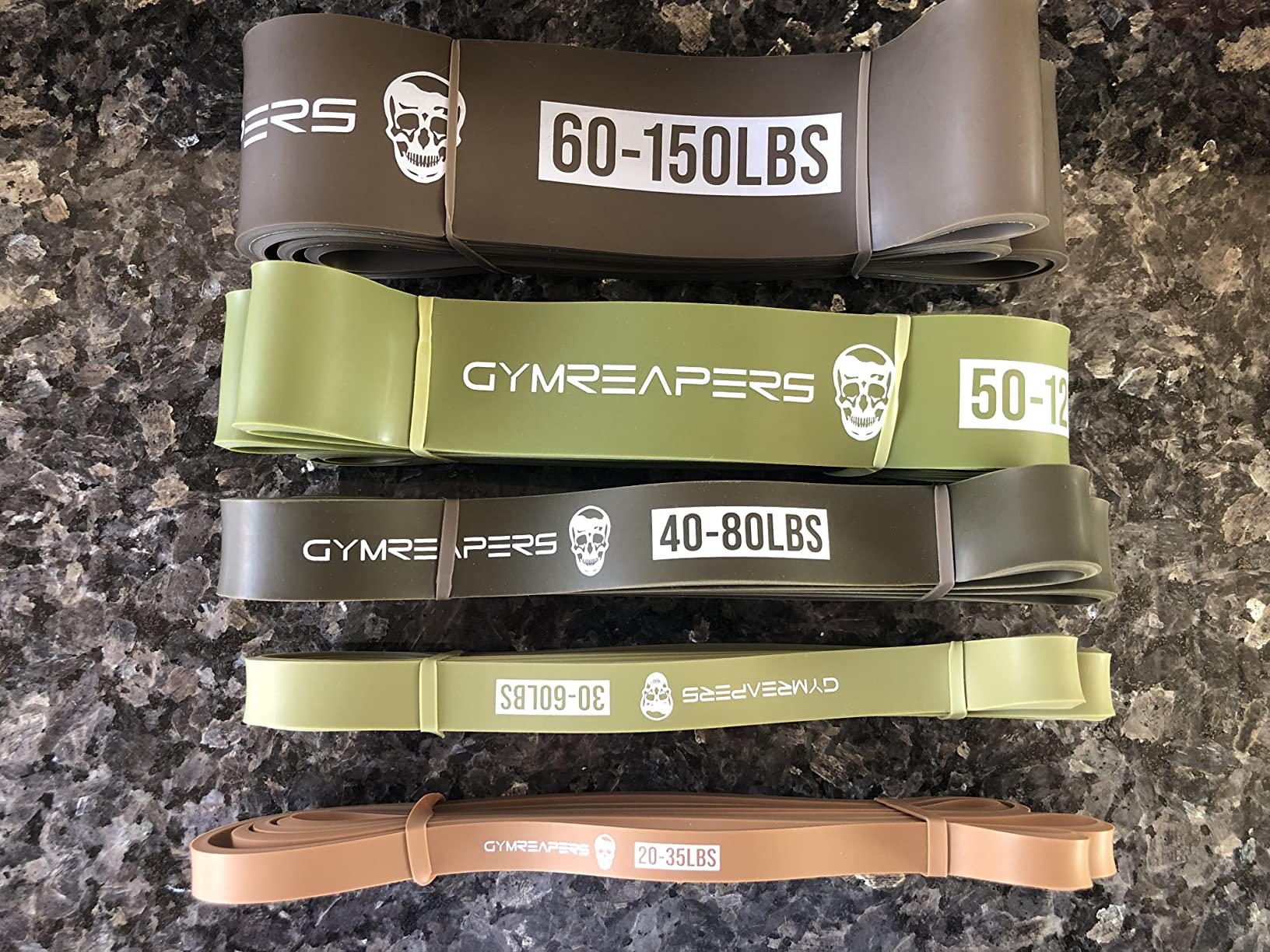 Gymreapers Resistance Bands for Working Out - Elastic Pull Up Exercise Assistance Bands Set for Powerlifting, Stretching, WOD, Strength Training customer photo 1