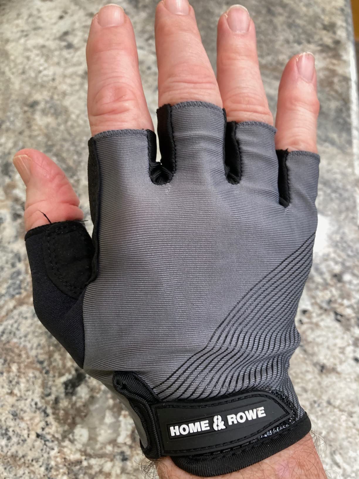 Fingerless Rowing Gloves. Perfect Fitness Gloves for Rowing Machine, Exercise Bike, Weight Lifting, Cycling, Training, Gym. Workout Gloves for Men and Women customer photo 1