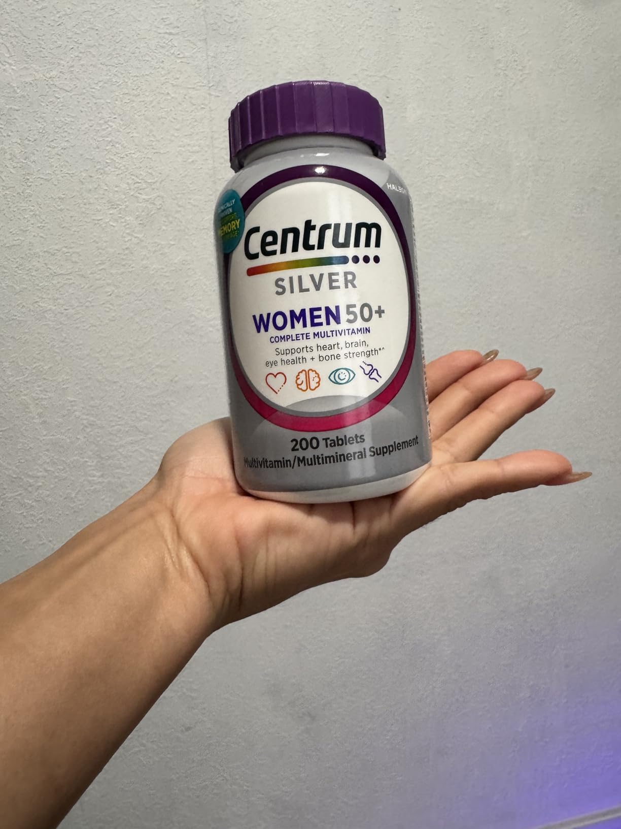 Centrum Silver Women's Multivitamin for Women 50 Plus, Multivitamin/Multimineral Supplement with Vitamin D3, B Vitamins, Non-GMO Ingredients, Supports Memory and Cognition in Older Adults - 200 Ct customer photo 2