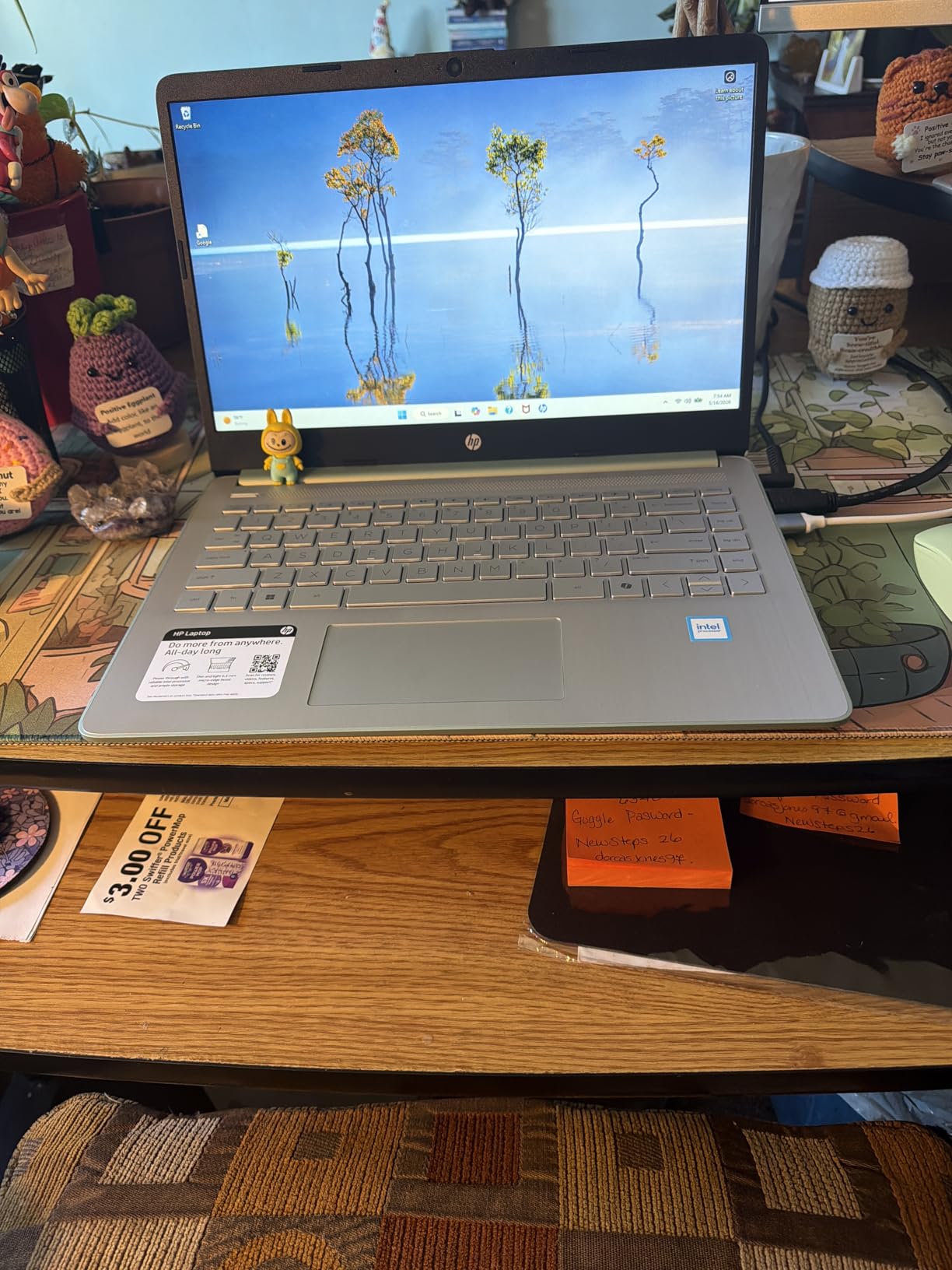 HP Stream 14 Student Business Laptop, Microsoft Office 365, Copilot AI, 4GB RAM, 128GB UFS, Intel N150 Processor (Quad-core), Willow Green, Windows 11 Home customer photo 1