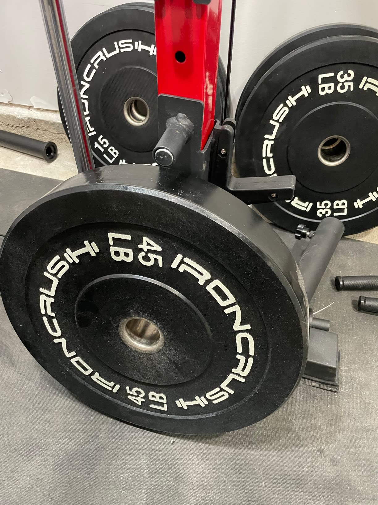 Iron Crush Olympic Bumper Plates Set - Virgin Rubber Weights for Strength Training customer photo 2