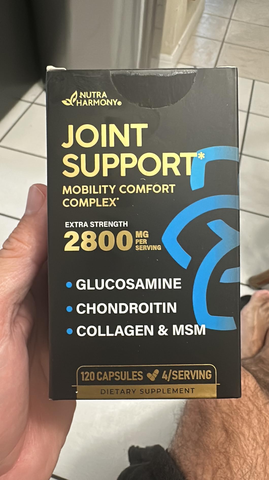 Glucosamine Chondroitin MSM Collagen Joint & Cartilage Support Supplement 2800 mg | Flexibility Nutritional Vitamins | For Men & Women | 120 Capsules customer photo 1
