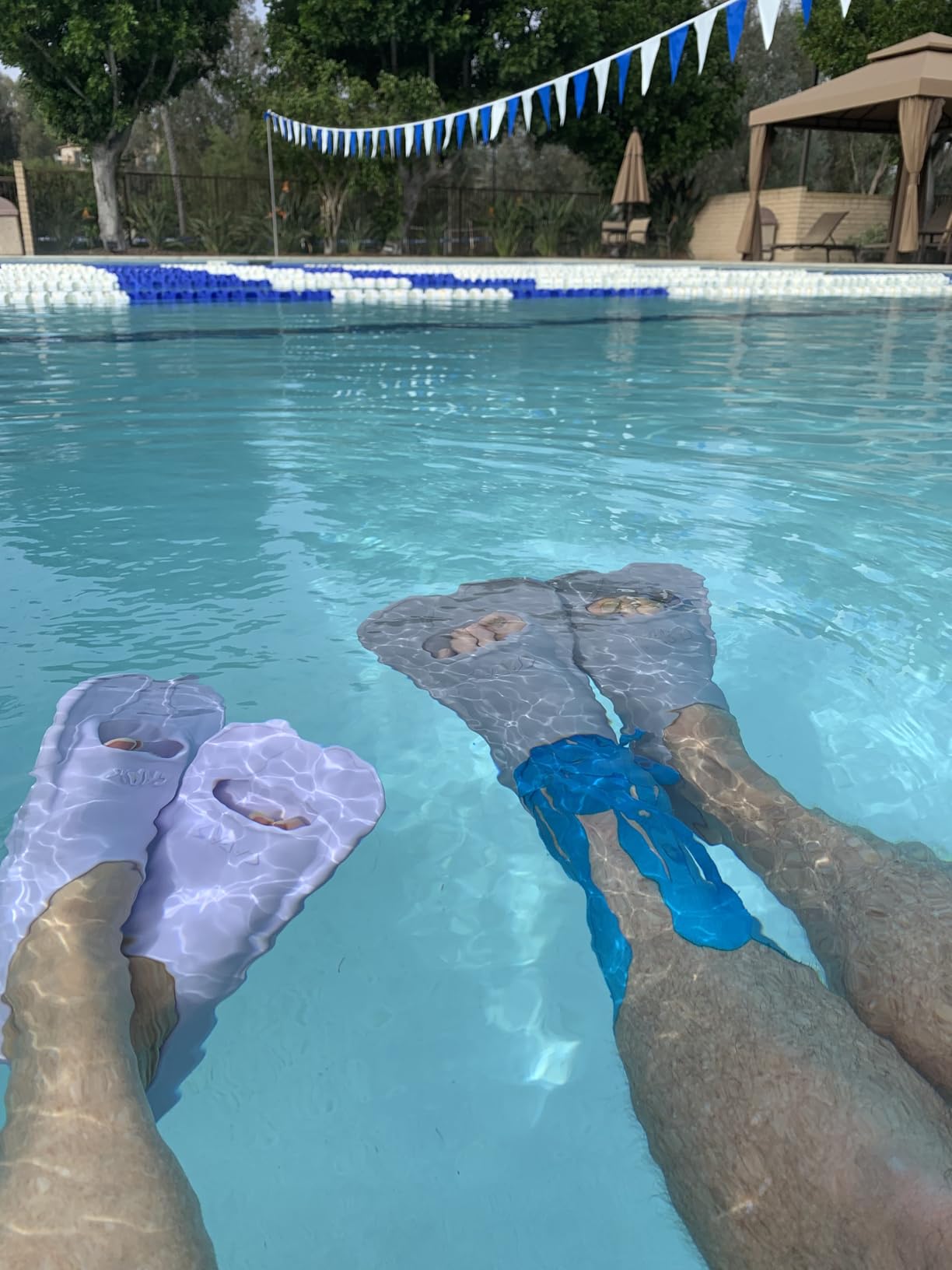 CAPAS Swim Training Fins Comfortable Silicone Lap Swimming Short Blade Floating Flippers with Mesh Bag for Adult Men Women Build Leg Strength customer photo 2