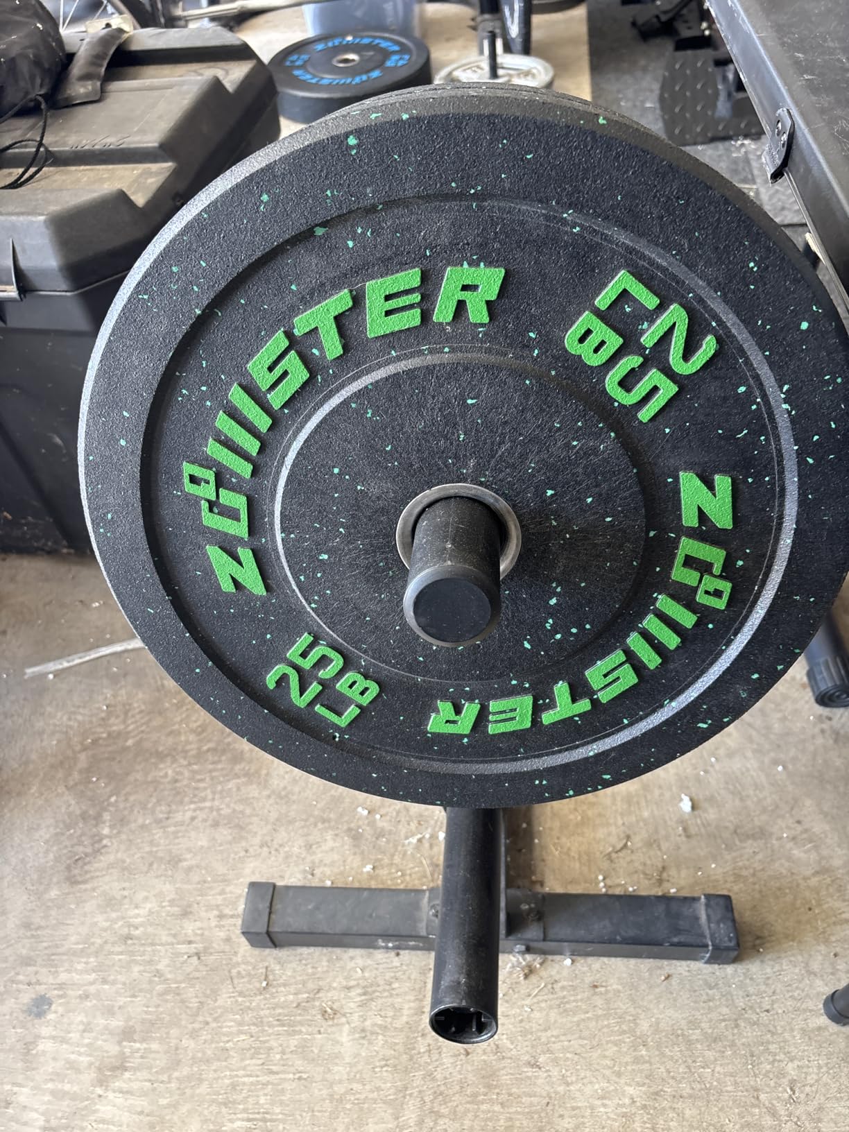 2-Inch Bumper Plate Olympic Weight Plate High Bounce Bumper Weight Plate with Steel Insert customer photo 1