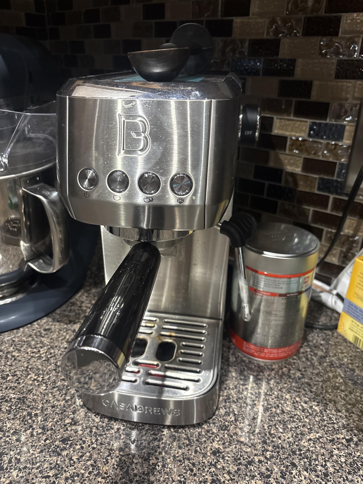 CASABREWS 3700 Essential Espresso Machine 20 Bar, Stainless Steel Cappuccino & Latte Coffee Maker with Steam Frother for Home, 43.9oz Water Tank, Silver customer photo 1