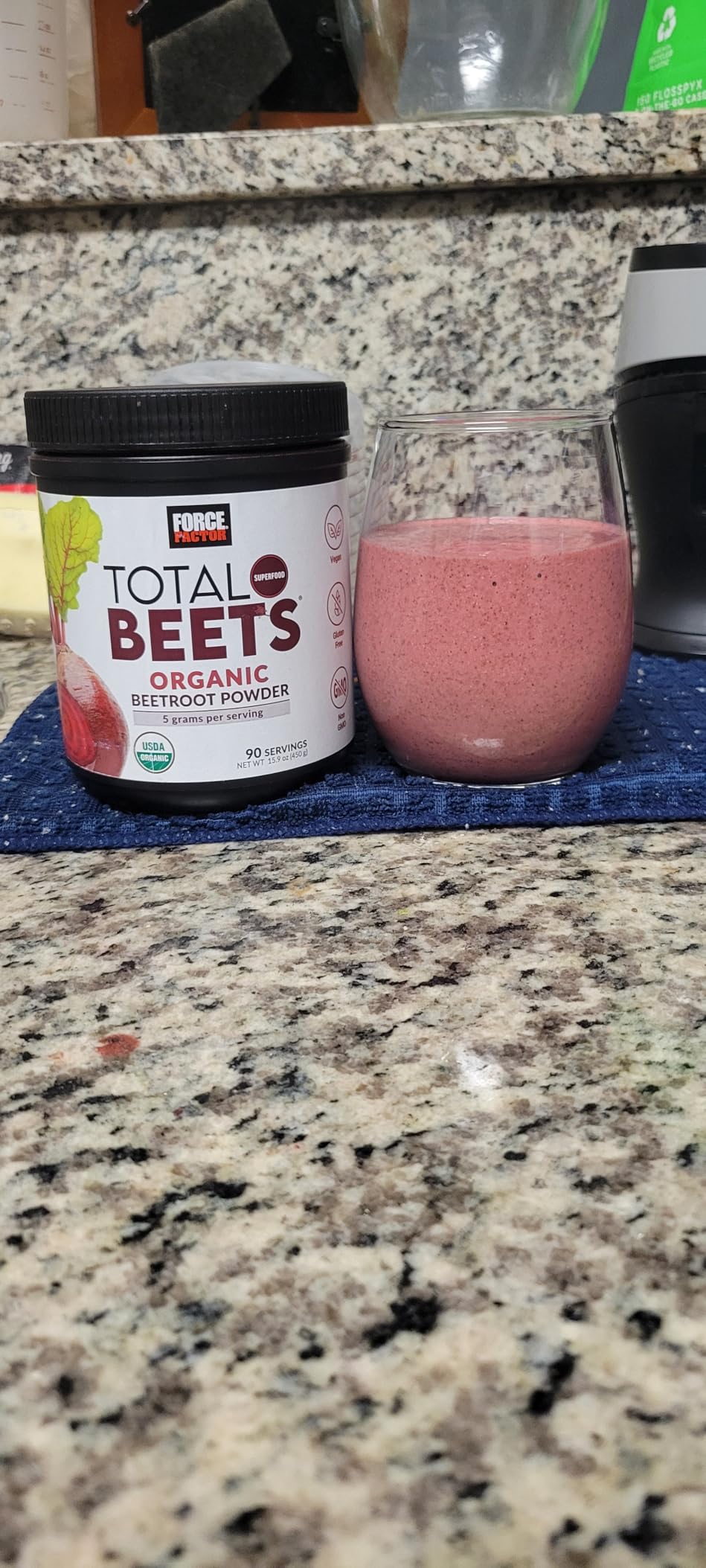 Force Factor Total Beets Organic Beetroot Powder Superfood, USDA Organic, Vegan, Gluten-Free, Non-GMO, Unflavored, 90 Servings customer photo 2