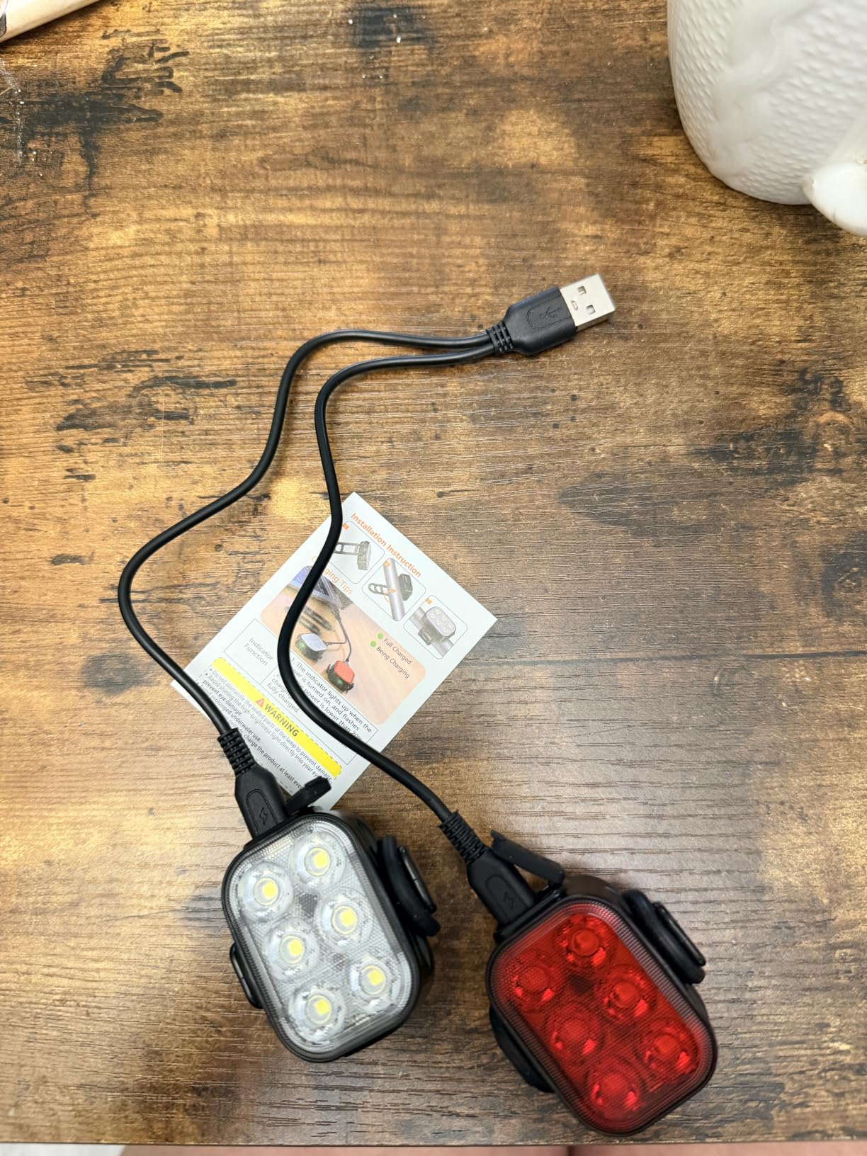 Zewdov Bike Lights for Night Riding, USB Rechargeable Bike Lights Front and Back, Waterproof IP65 Bicycle Light, 4+6 Modes Bike Headlight and Tail Light Set, 1.5 Hrs Fast Charging, Easy to Install customer photo 2