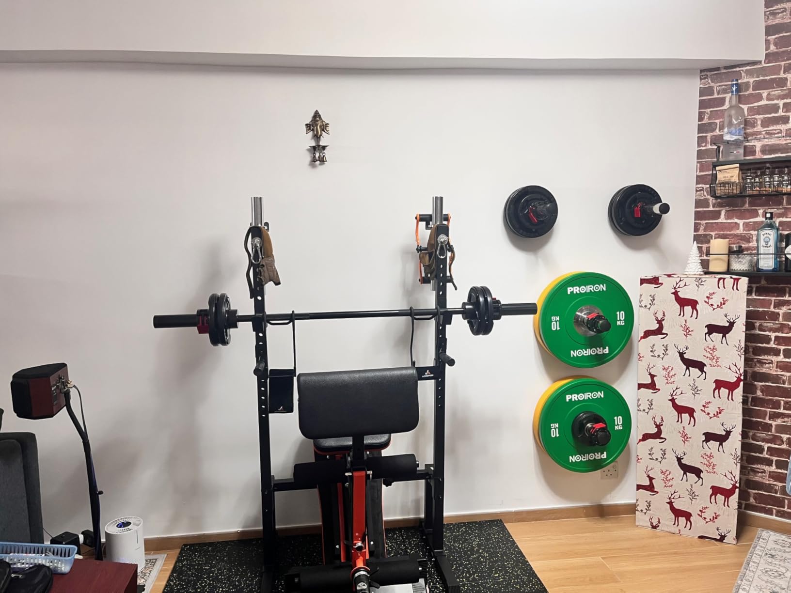 PROIRON Olympic Rubber Bumper Plates, Floor Protective Weight Plates, 2