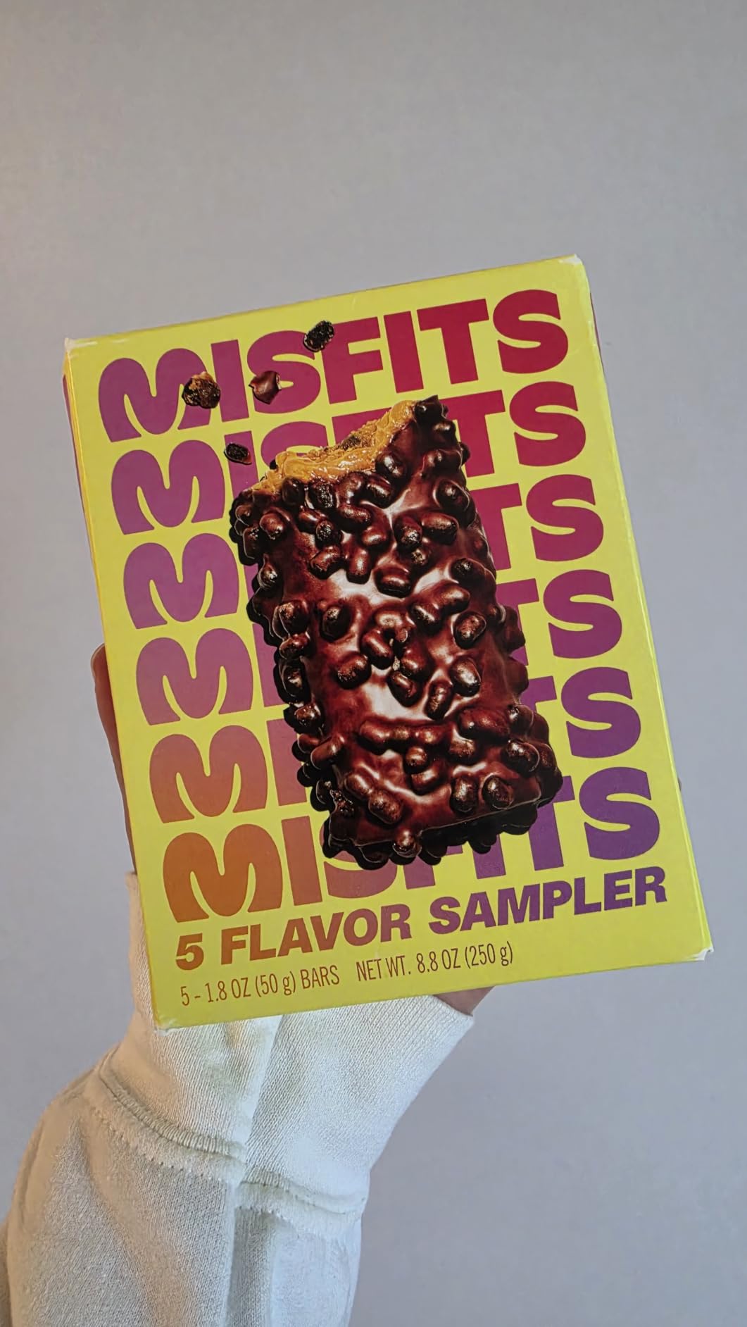 Misfits Protein Bar Variety Pack | Nutrition Bars - 14-15g Protein, 1g Sugar, Plant-based, Low Carb, Non-GMO, Gluten Free Snacks | Vegan Protein Bars | Pack of 12 customer photo 2