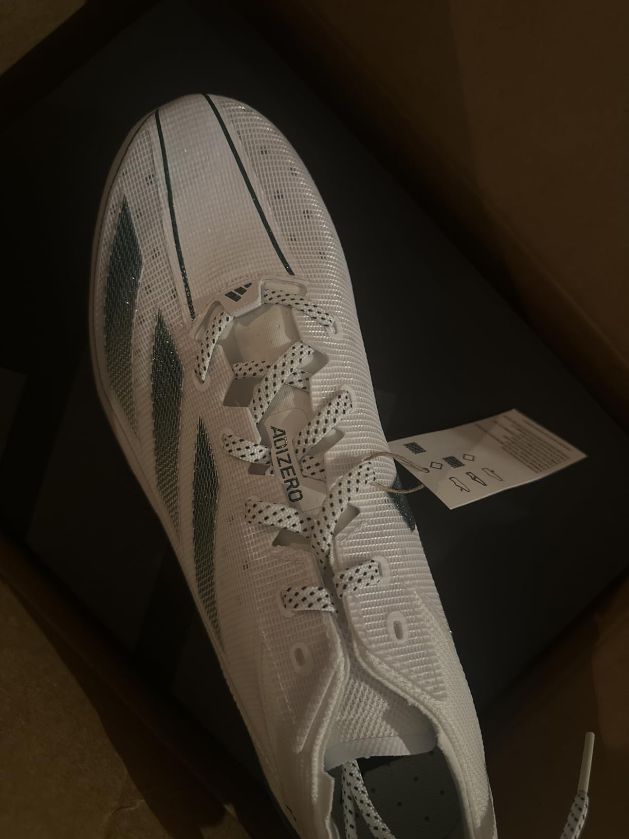 adidas Mens Adizero Electric Football Sneakers Shoes - White customer photo 2