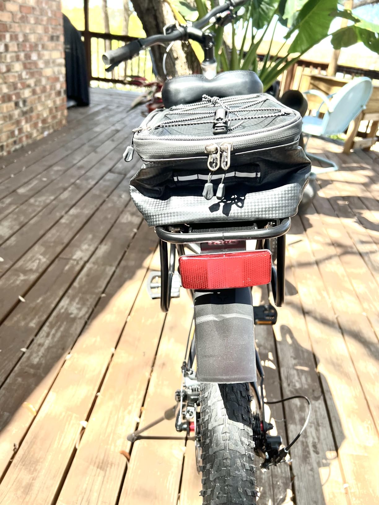 YONTUO Rear Bike Rack, Bike Cargo Rack w/Fender & Large Size Reflective, Quick Release Mountain Road Bicycle Rear Racks, Universal Bike Luggage Rack customer photo 1